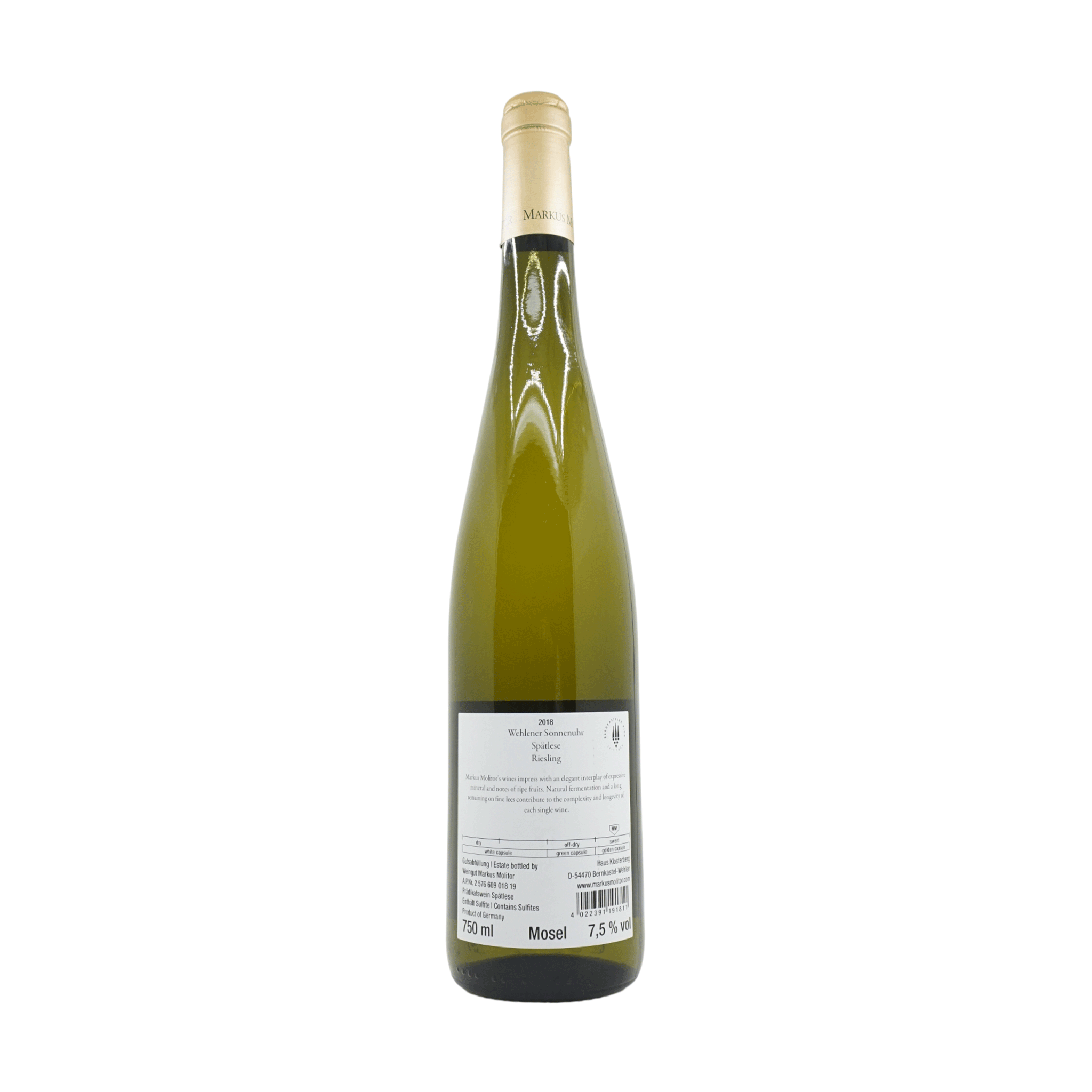 Markus Molitor Wehlener Sonnenuhr Riesling Auslese 2018