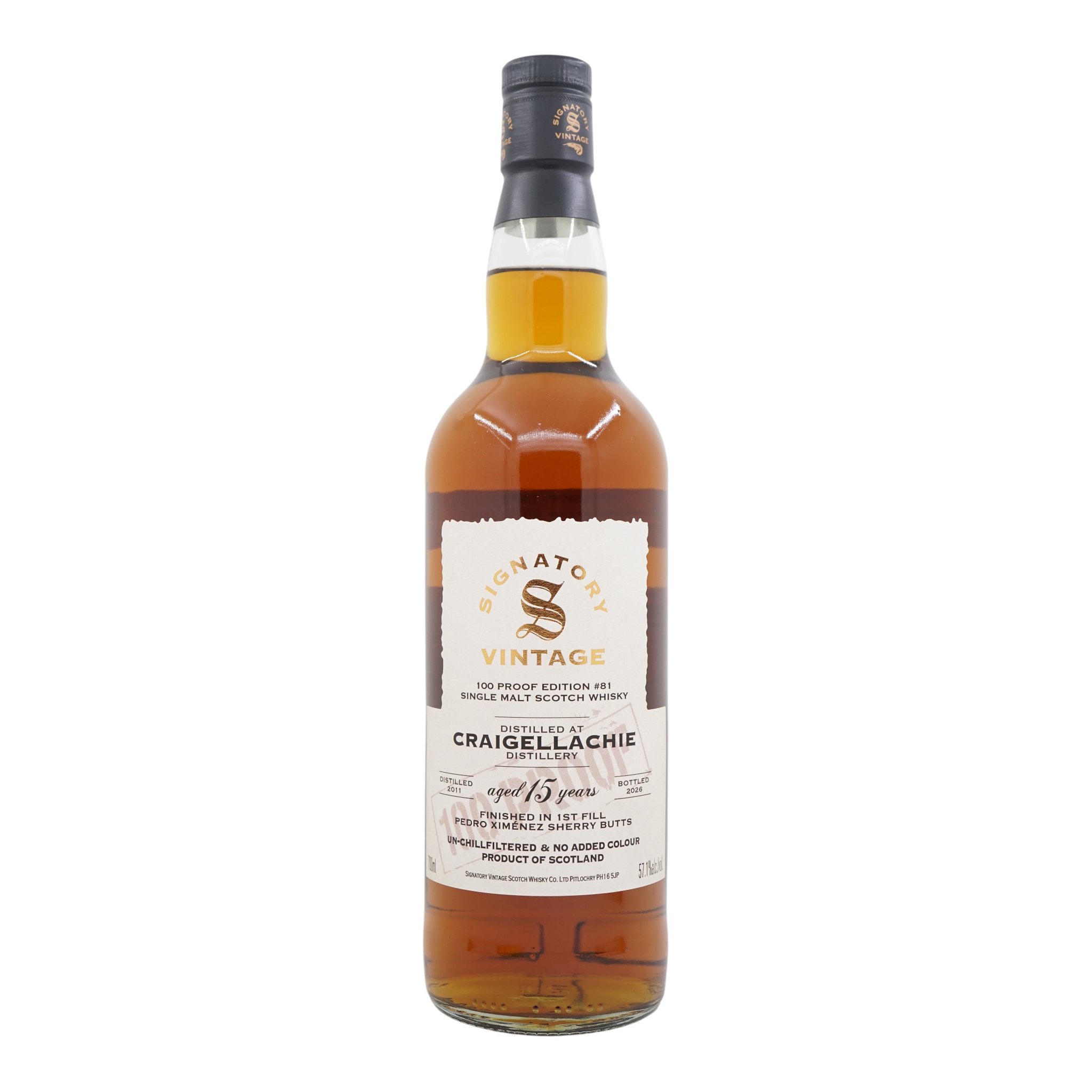 Craigellachie 2011/2026 15 Year Old 100 Proof Edition #81 Signatory Vintage