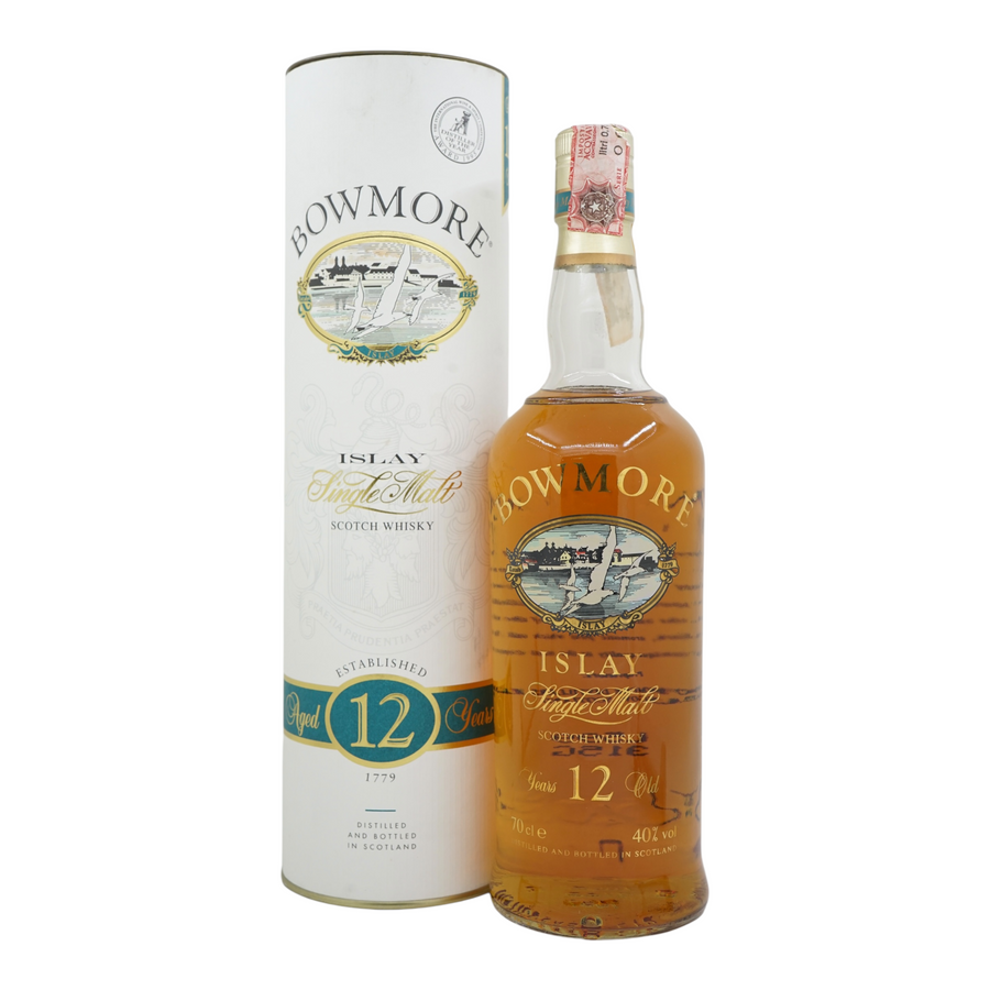 Bowmore 12 Year Old Glass Printed Label