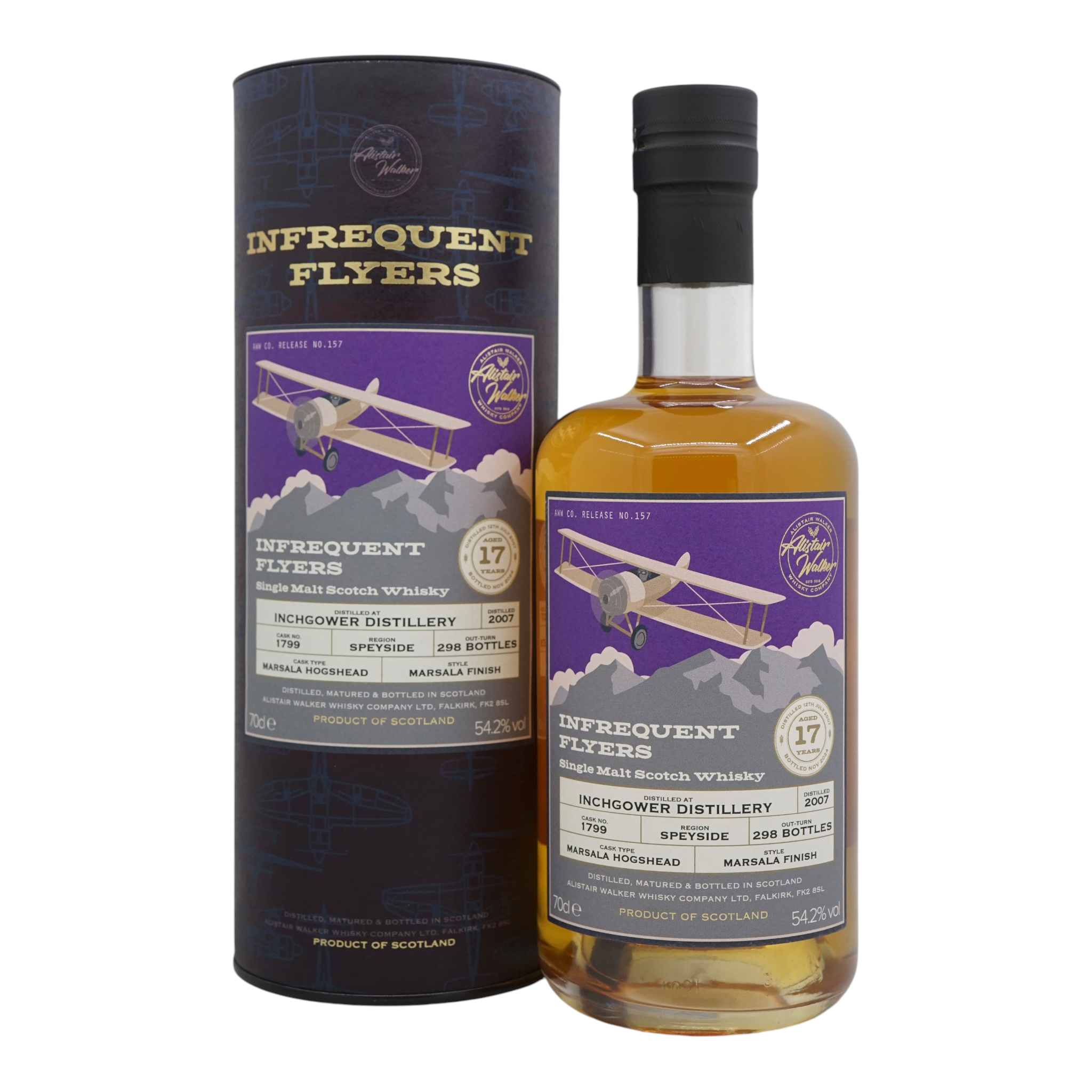 Inchgower 2007/2024 17 Year Old Infrequent Flyers Alistair Walker Whisky Company no.157 #1799