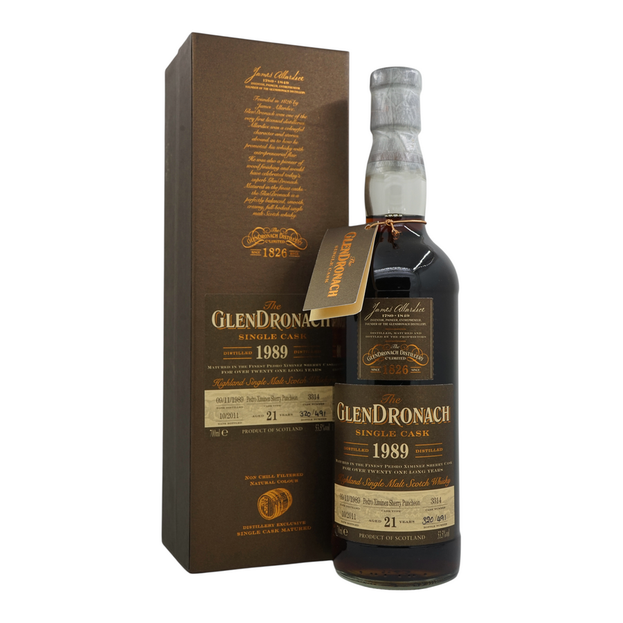 Glendronach 1989/2011 21 Year Old Pedro Ximénez Sherry Puncheon #3314