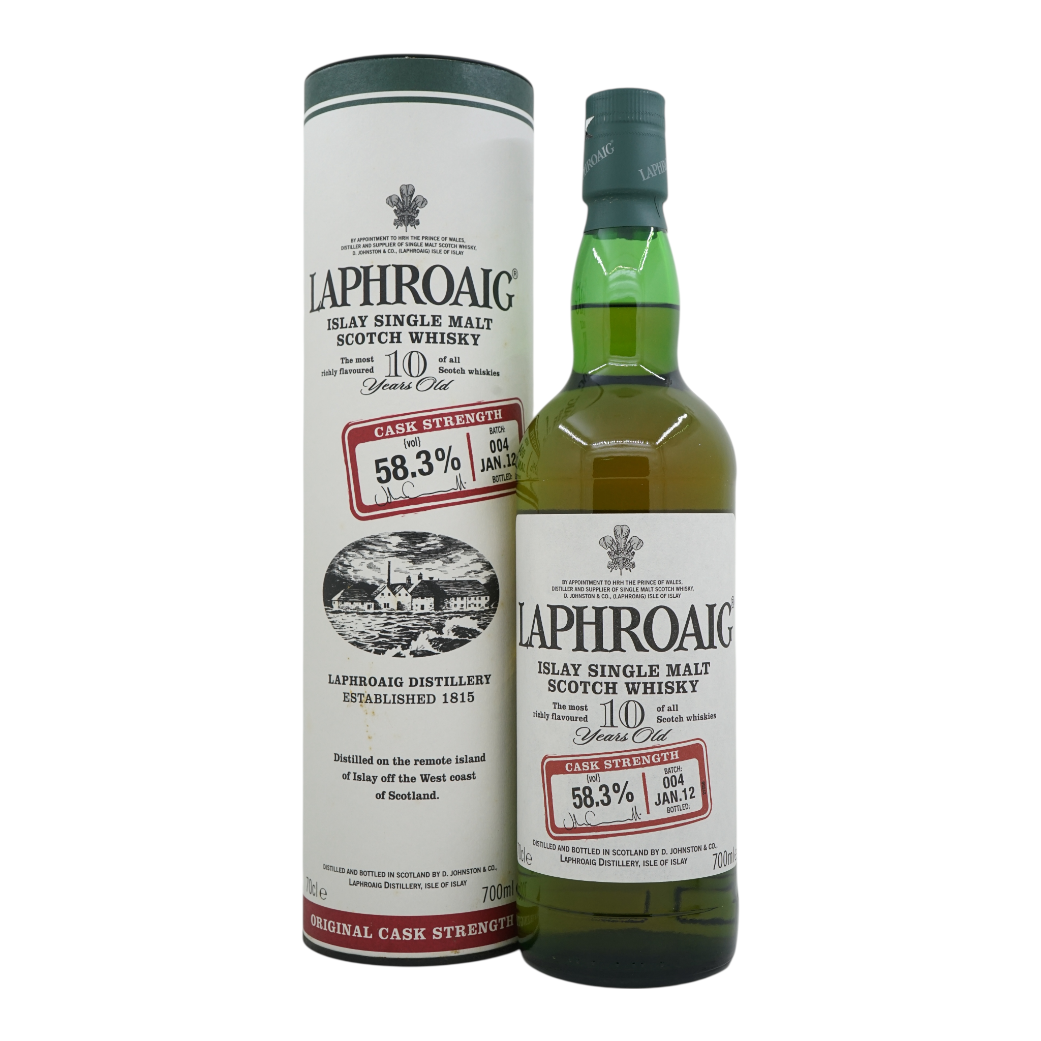 Laphroaig Cask Strength 10 Year Old 58.3% Batch #004