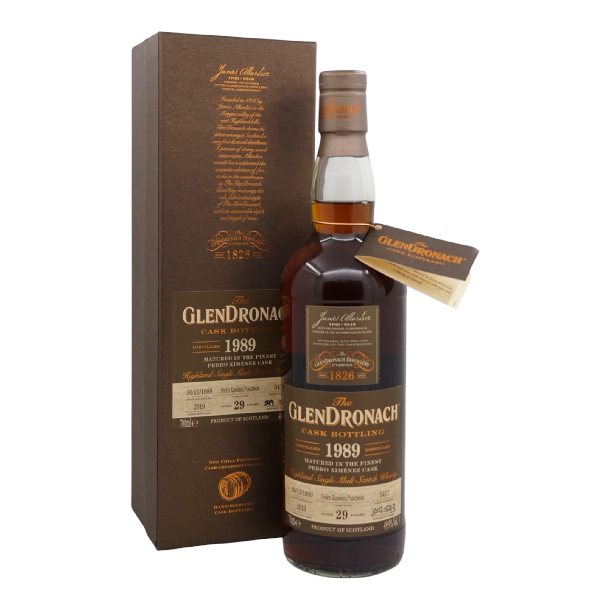 Glendronach 1989/2019 29 Year Old Pedro Ximénez Puncheon #5477