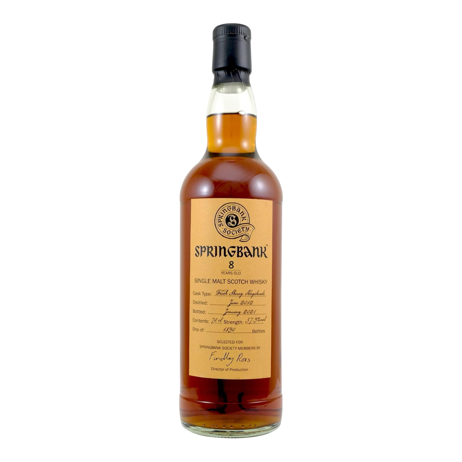 Springbank 2012/2021 8 Year Old Fresh Sherry Hogsheads Society Bottling 57.3%