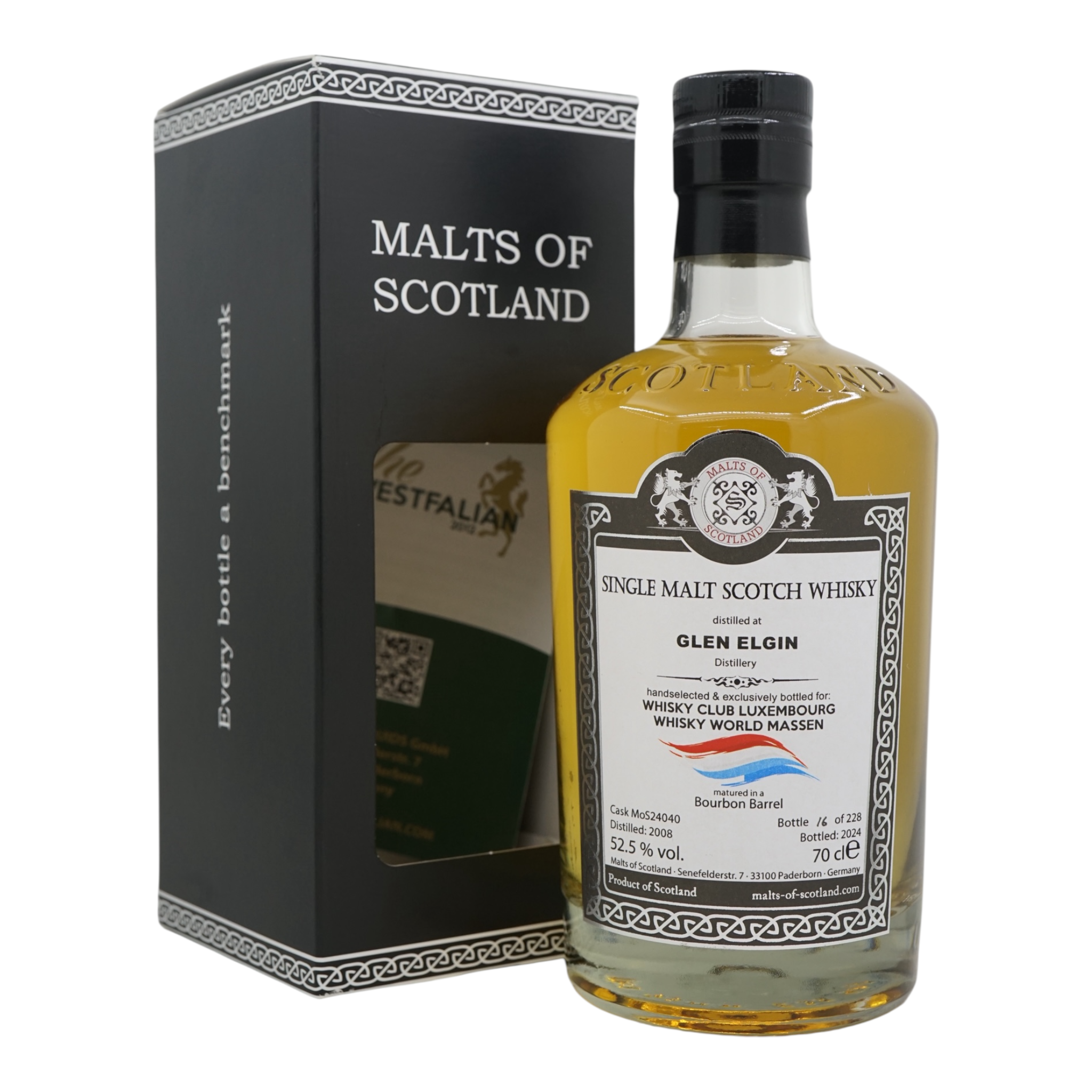 Glen Elgin 2008/2024 Bottled for
Whisky Club Luxembourg / Whisky World Massen Malts of Scotland #MOS24040