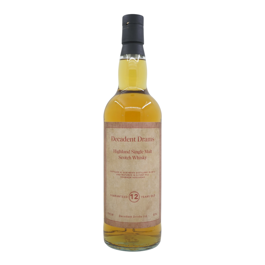 Ben Nevis 2012/2025 12 Year Old 1st fill Bourbon Hogshead Decadent Drams Decadent Drinks