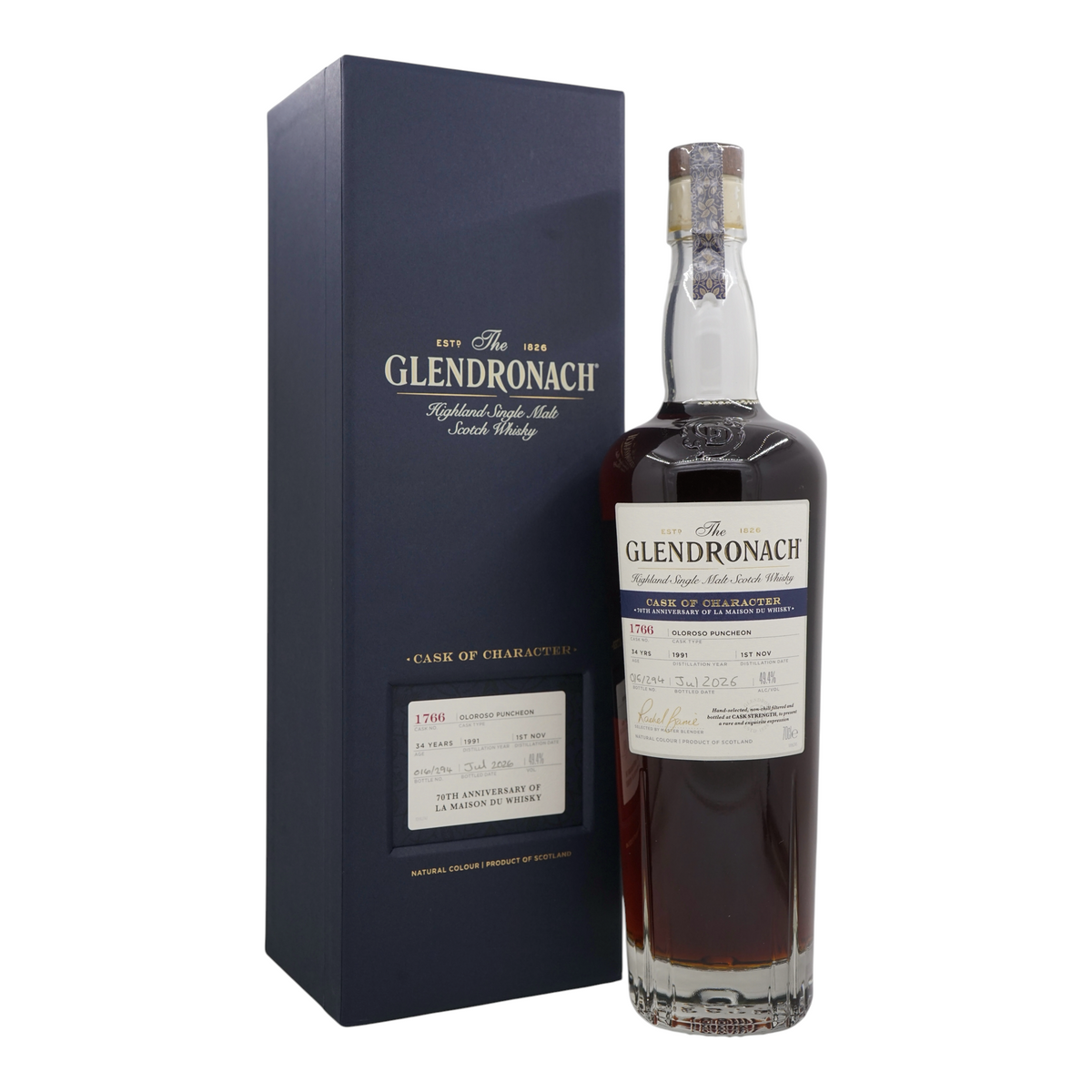 Glendronach 1991/2026 34 Year Old Cask of Character Bottled for 70th Anniversary of LMDW #1766