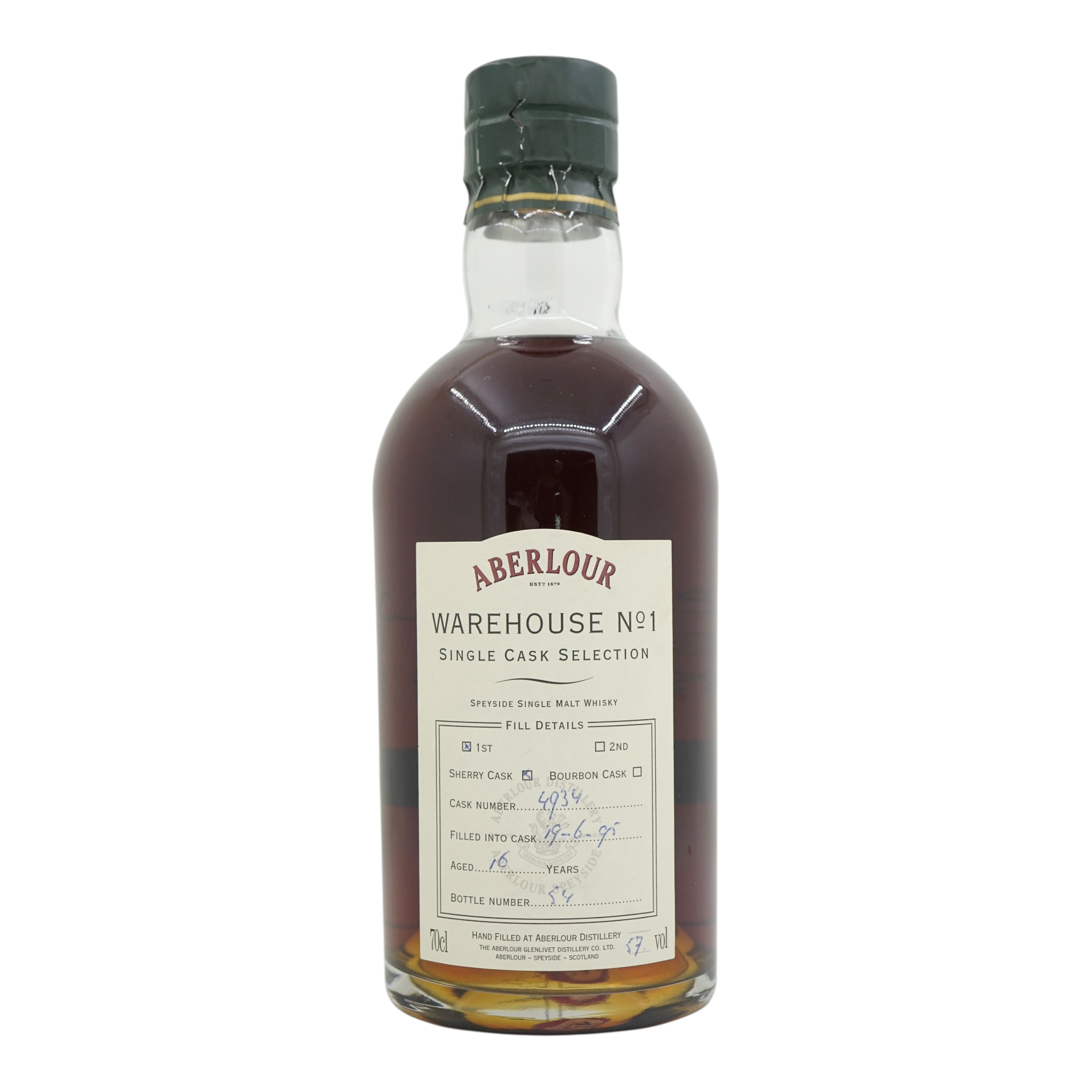 Aberlour 1995 16 Year Old Single Cask Selection Warehouse No. 1 #4934