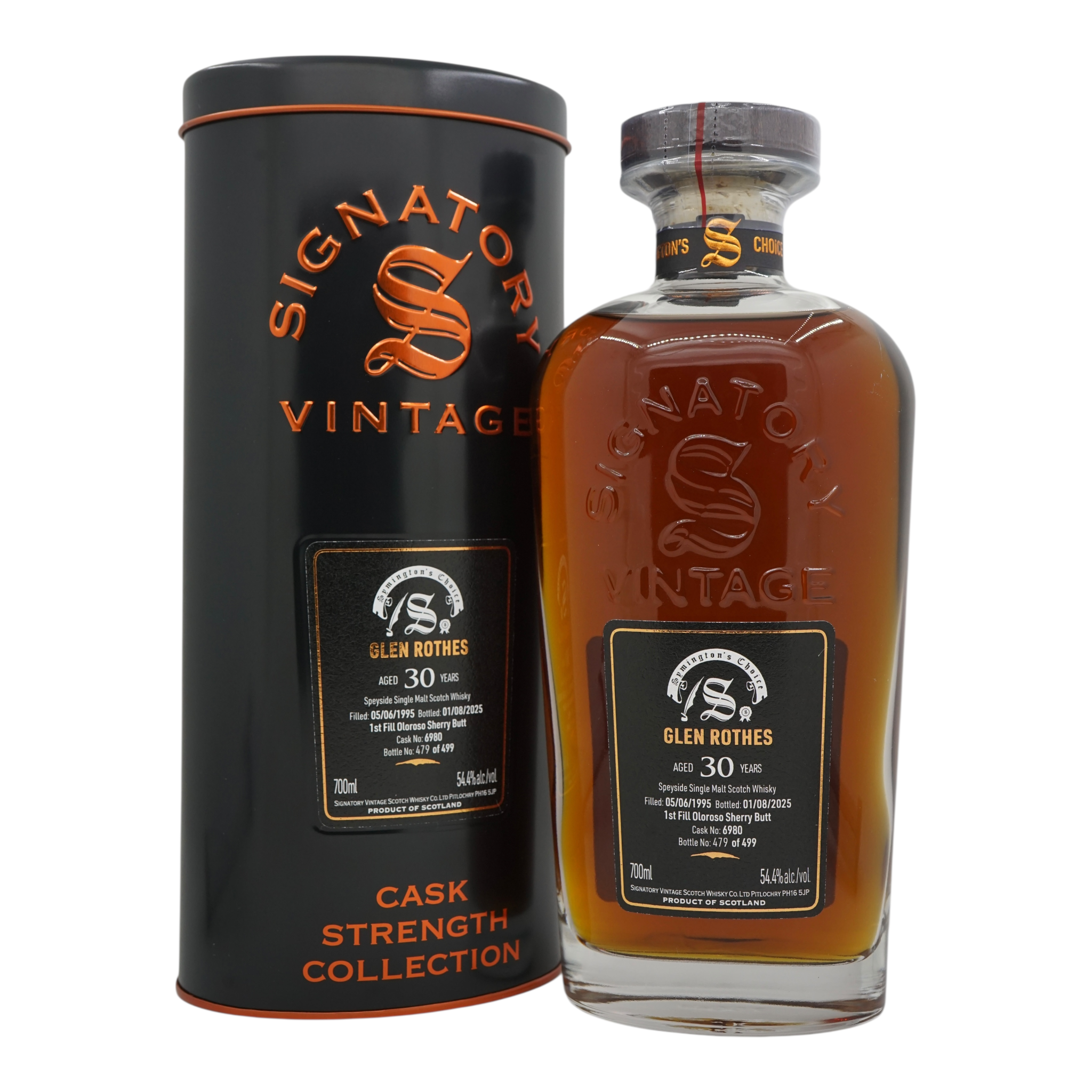 Glenrothes 1995/2025 30 Year Old Cask Strength Collection Symington’s Choice Signatory Vintage #6980