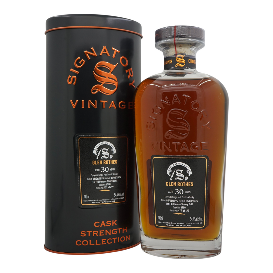 Glenrothes 1995/2025 30 Year Old Cask Strength Collection Symington’s Choice Signatory Vintage #6980
