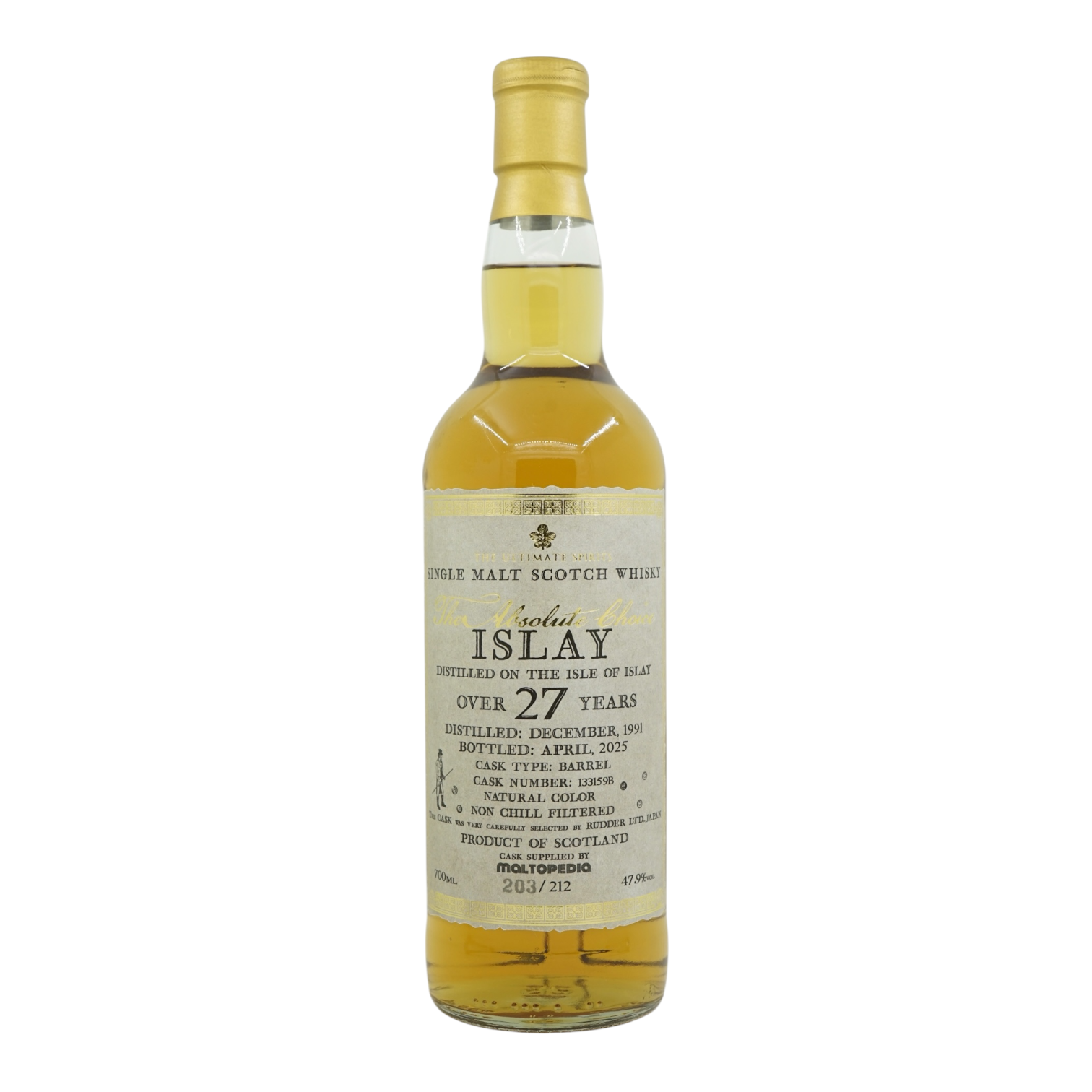 Isle of Islay 1991/2025 27 Year Old The Absolute Choice Rudder LTD. x Maltopedia #133159B
