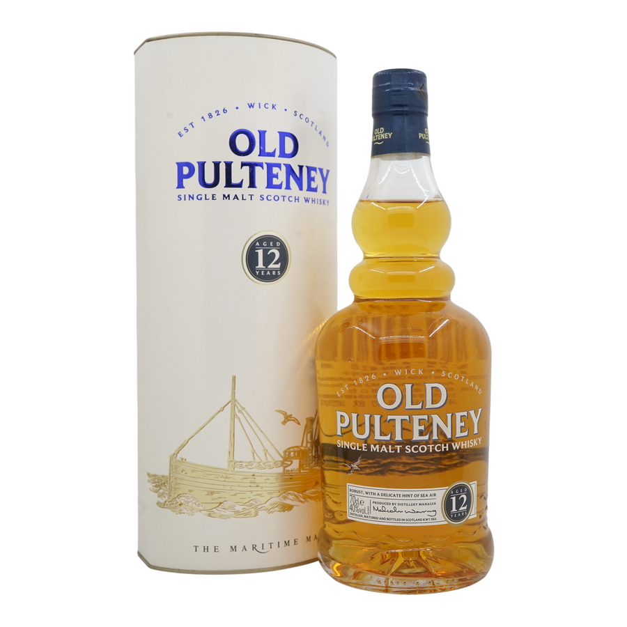 Old Pulteney 12 Year Old (glass label with circle age state)