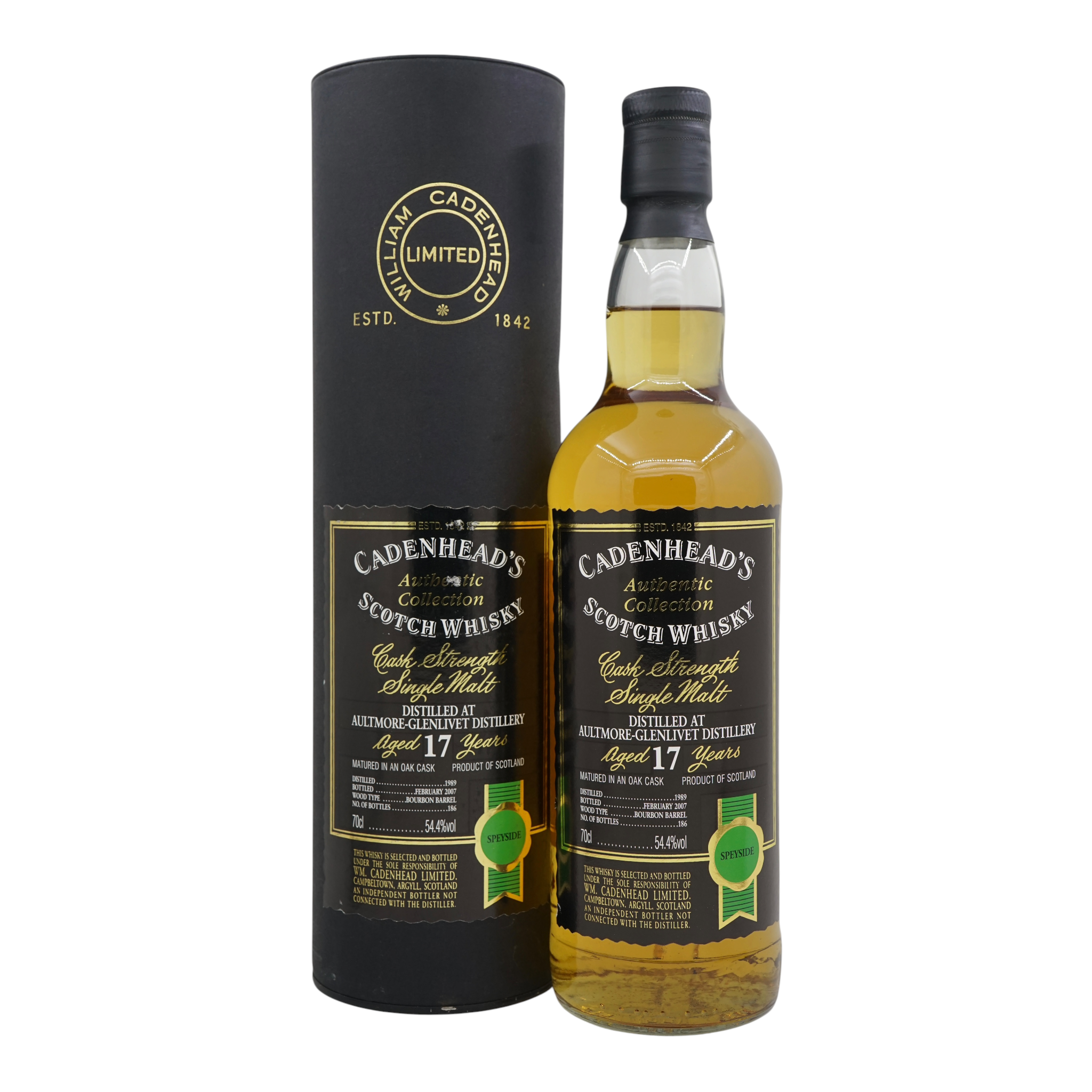 Aultmore 1989/2007 17 Year Old Authentic Collection Cadenhead's 54.4%