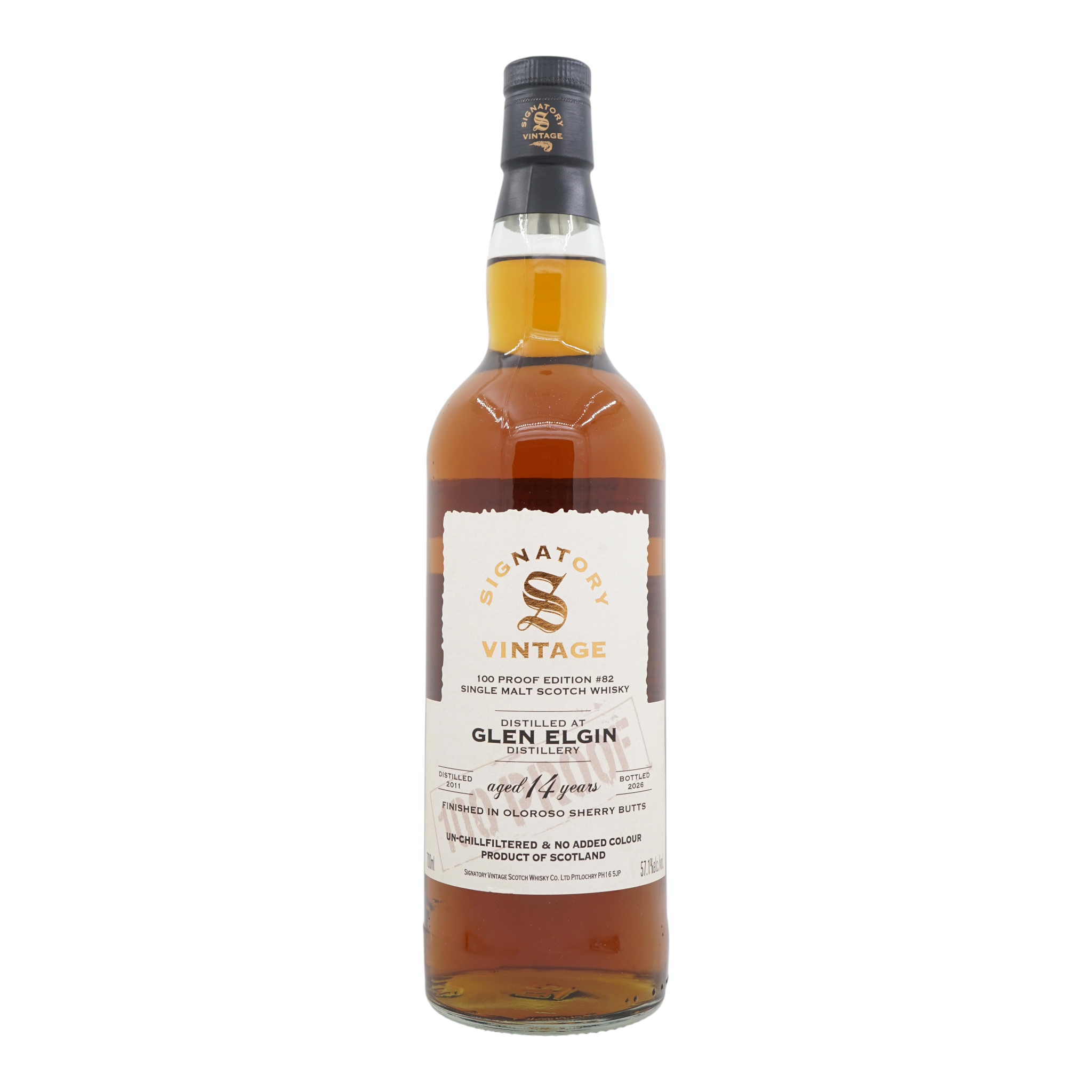Glen Elgin 2011/2026 14 Year Old 100 Proof Edition #82 Signatory Vintage