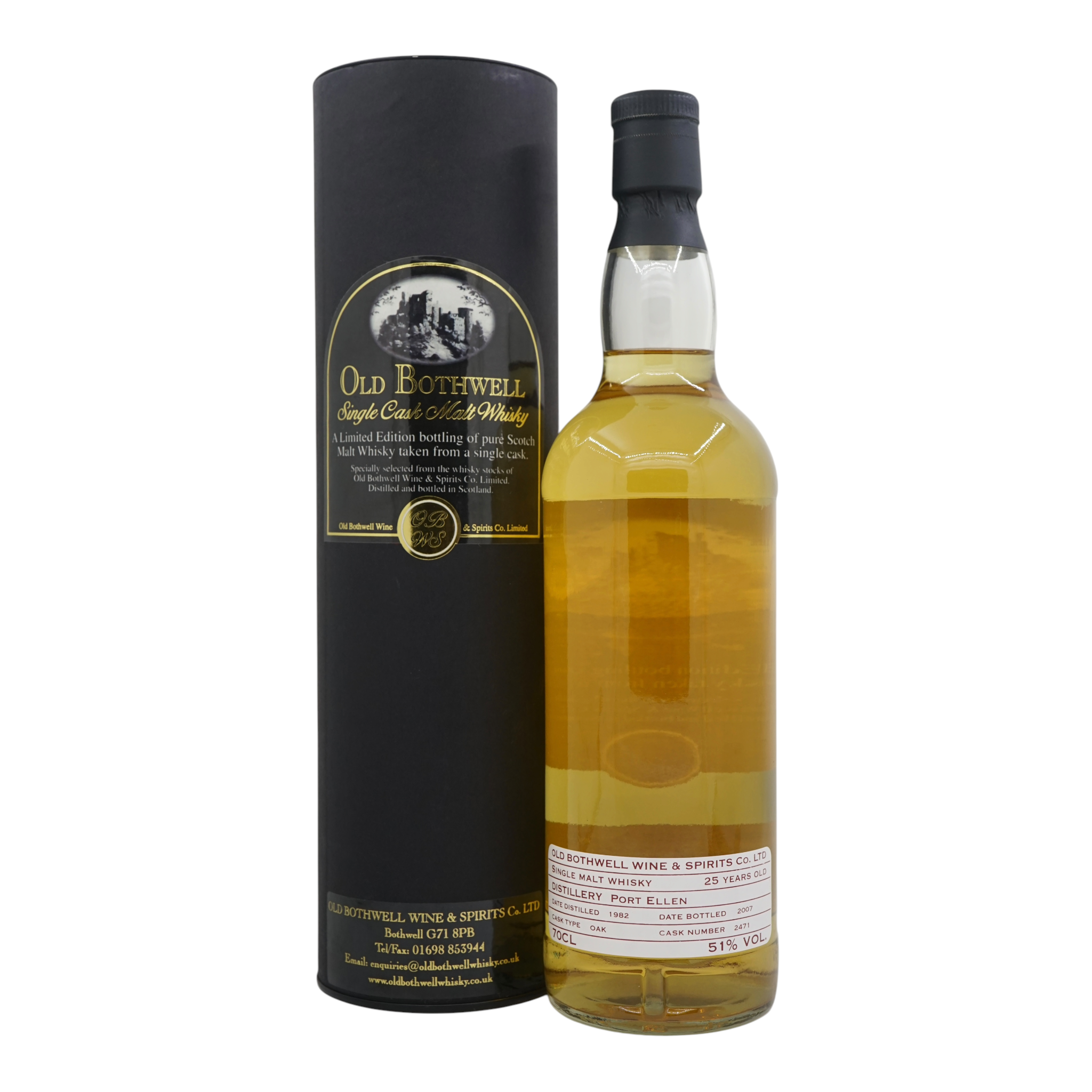 Port Ellen 1982/2007 25 Year Old Single Cask Malt Whisky Old Bothwell #2471
