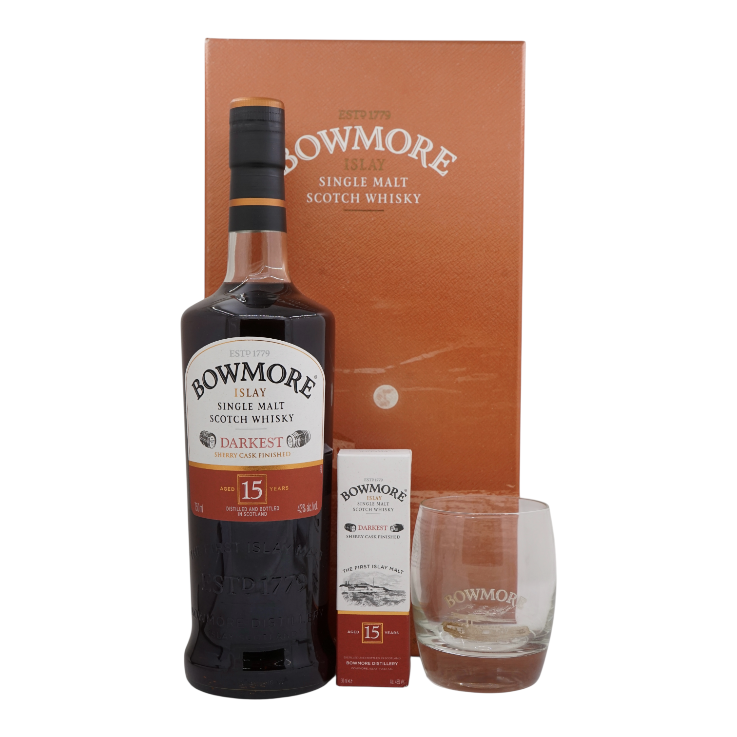 Bowmore 15 Year Old Darkest Gift Set