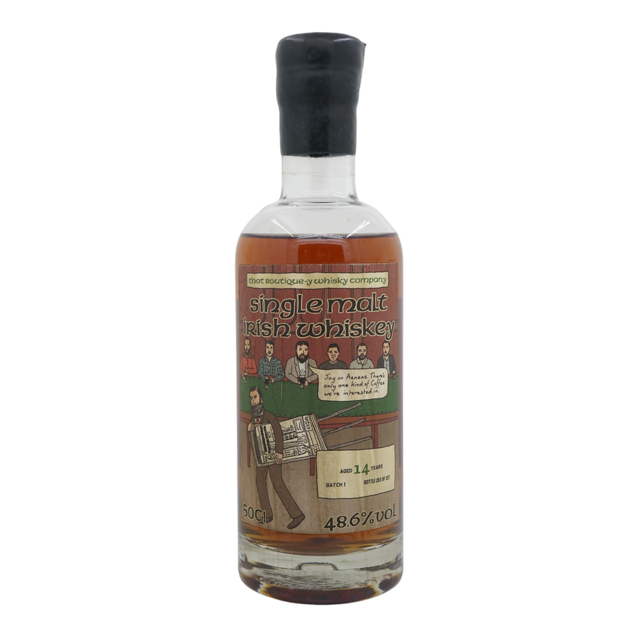 Single Malt Irish Whiskey 14 Year Old That Boutique-y Whisky Company Batch 1 (Cork burst; leakage)
