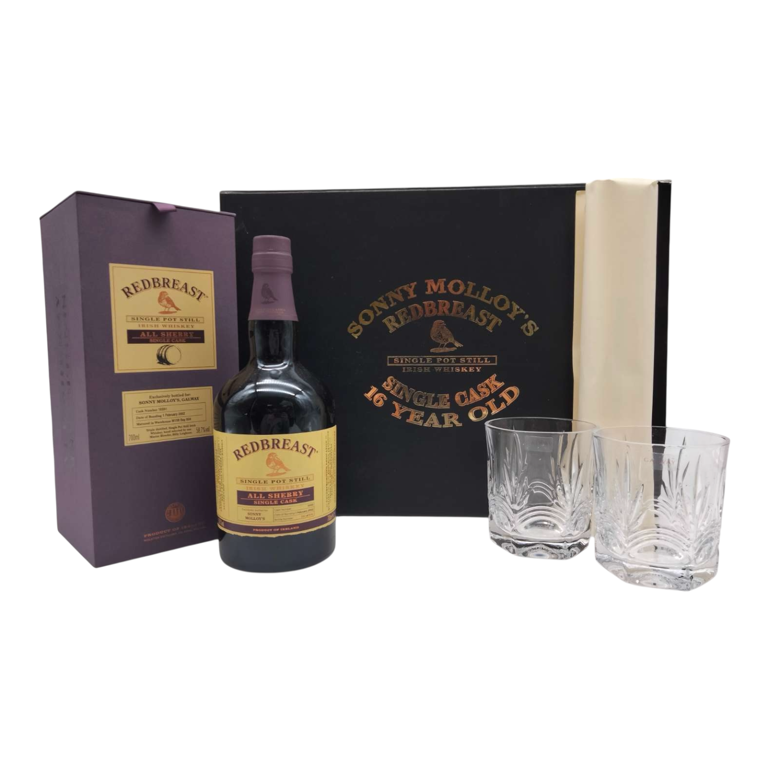 Sonny Molloy’s Redbreast 2002 16 Year Old Whiskey Gift Set