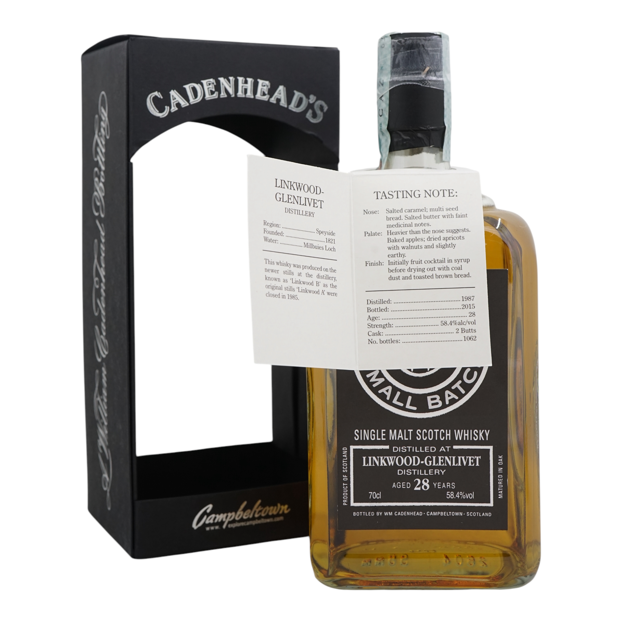 Linkwood 1987/2015 28 Year Old Small Batch Cadenhead's 58.4%