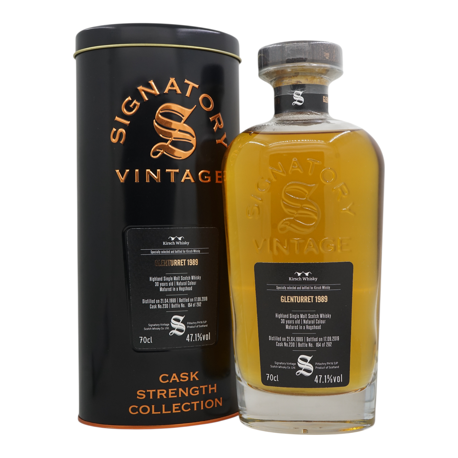 Glenturret 1989/2019 30 Year Old Cask Strength Collection Bottled for
Kirsch Whisky Signatory Vintage #230