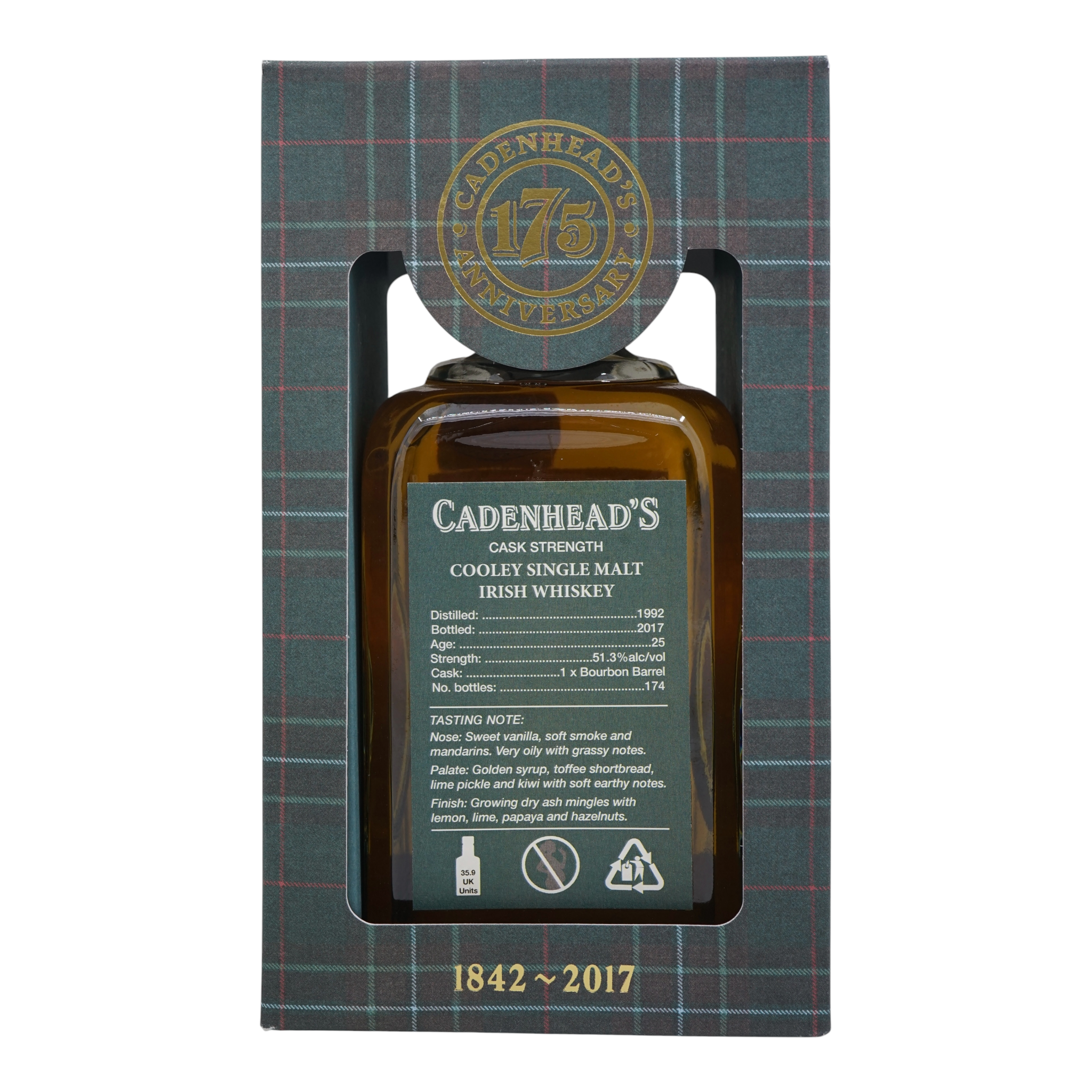 Cooley 1992/2017 25 Year Old Cadenhead's 175th Anniversary 51.3%