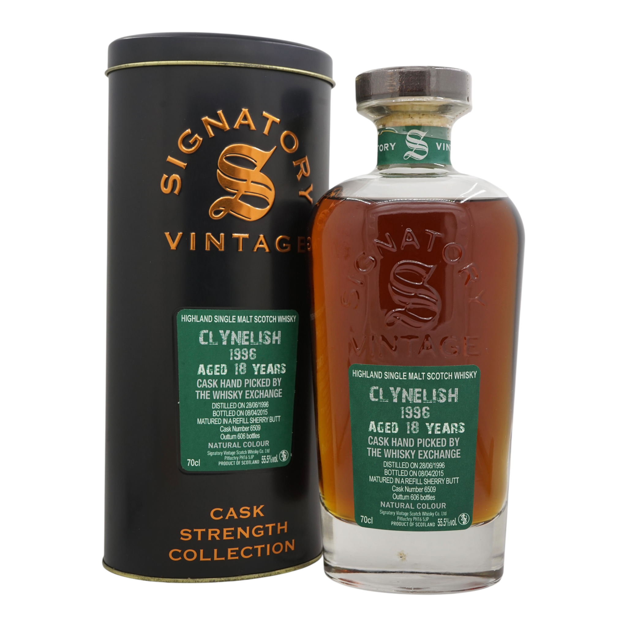 Clynelish 1996/2015 18 Year Old Cask Strength Collection Bottled for The Whisky Exchange Signatory Vintage #6509