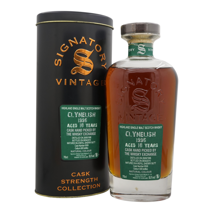 Clynelish 1996/2015 18 Year Old Cask Strength Collection Bottled for The Whisky Exchange Signatory Vintage #6509