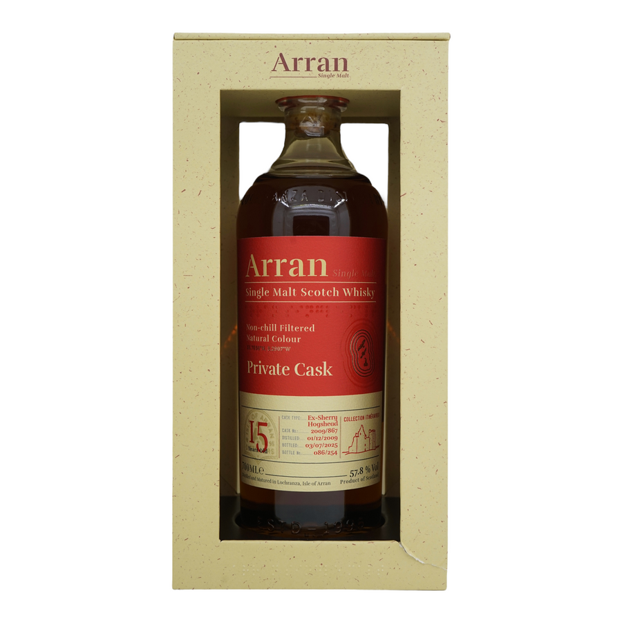 Arran 2009/2025 15 Year Old Private Cask Bottled for LMDW #2009/867