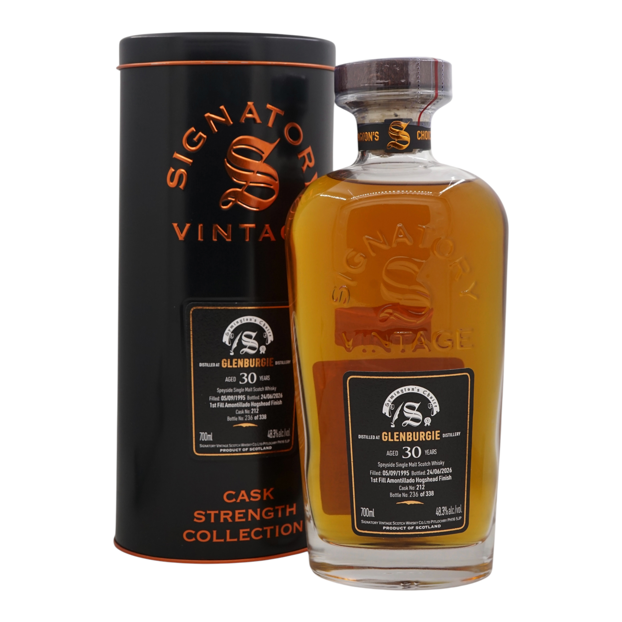 Glenburgie 1995/2026 30 Year Old Cask Strength Collection Symington’s Choice Signatory Vintage #212