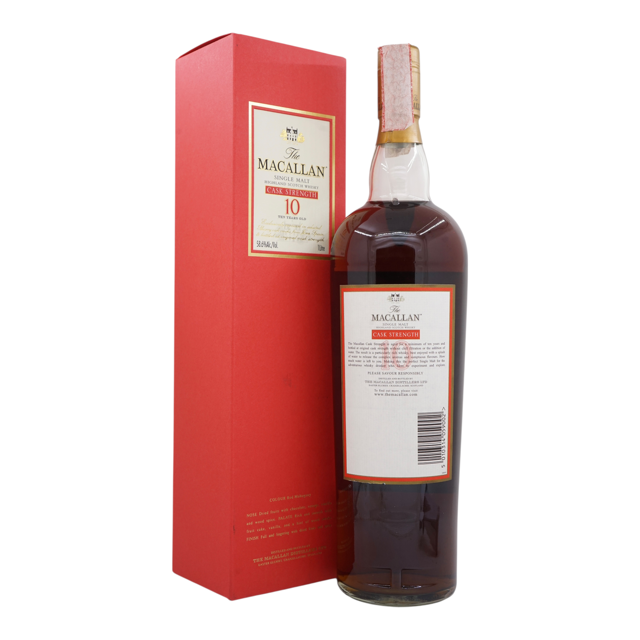 Macallan 10 Year Old Cask Strength Jerez Sherry Oak 1L 草書
