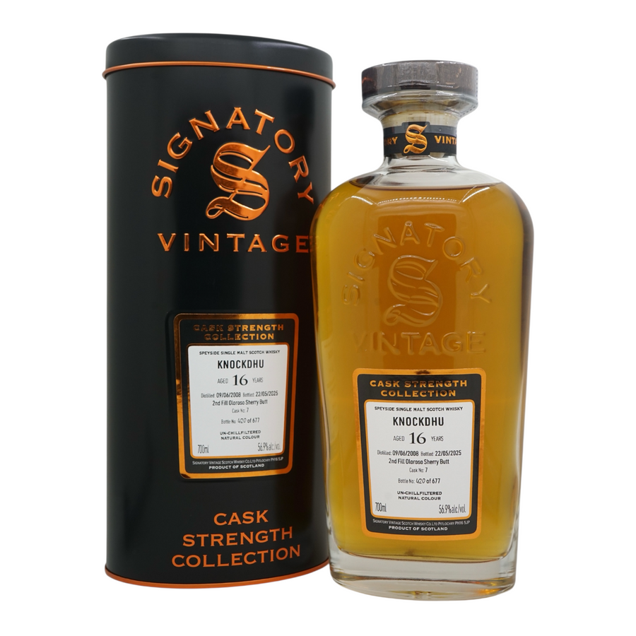 Knockdhu 2008/2025 16 Year Old Cask Strength Collection Signatory Vintage #7