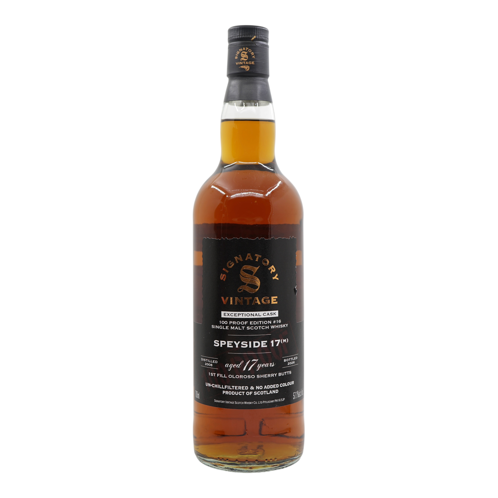 Speyside (M) 2008/2026 17 Year Old 100 Proof Exceptional Cask Signatory Vintage #16