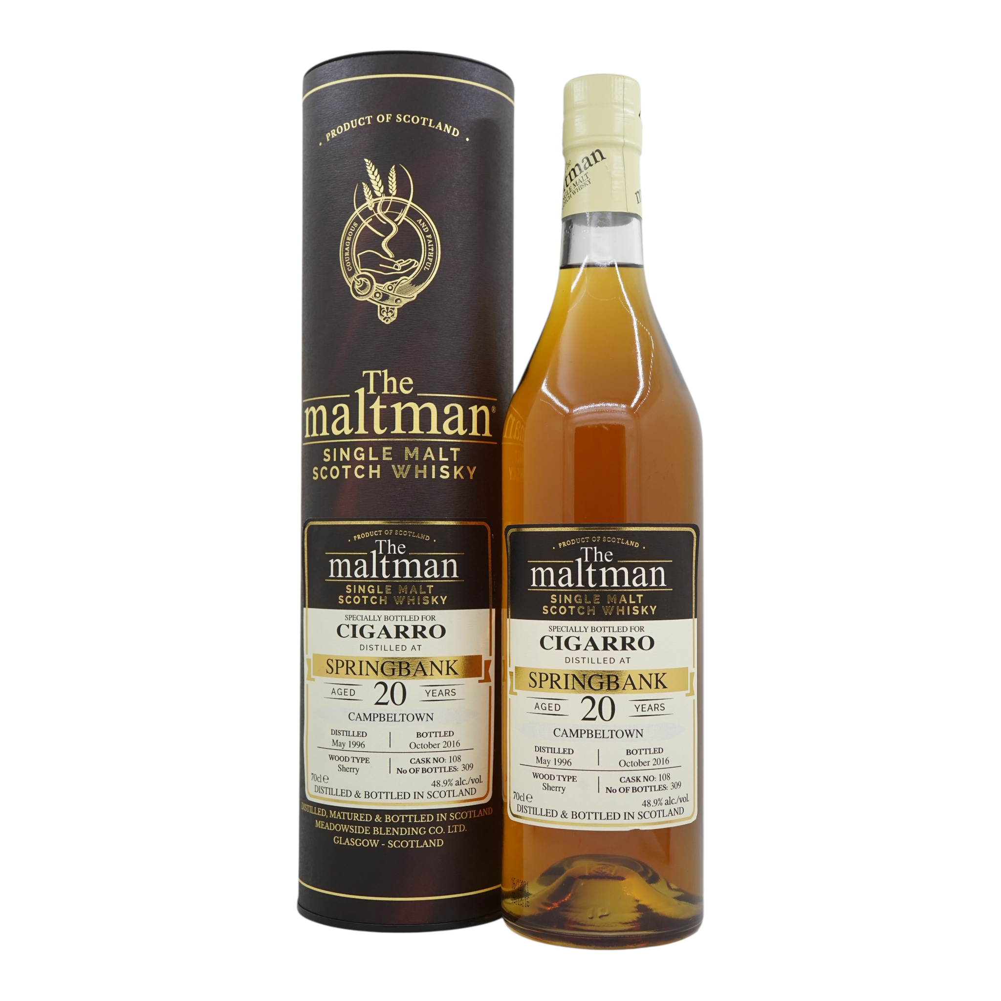 Springbank 1996/2016 20 Year Old Bottled for Cigarro The Maltman #108