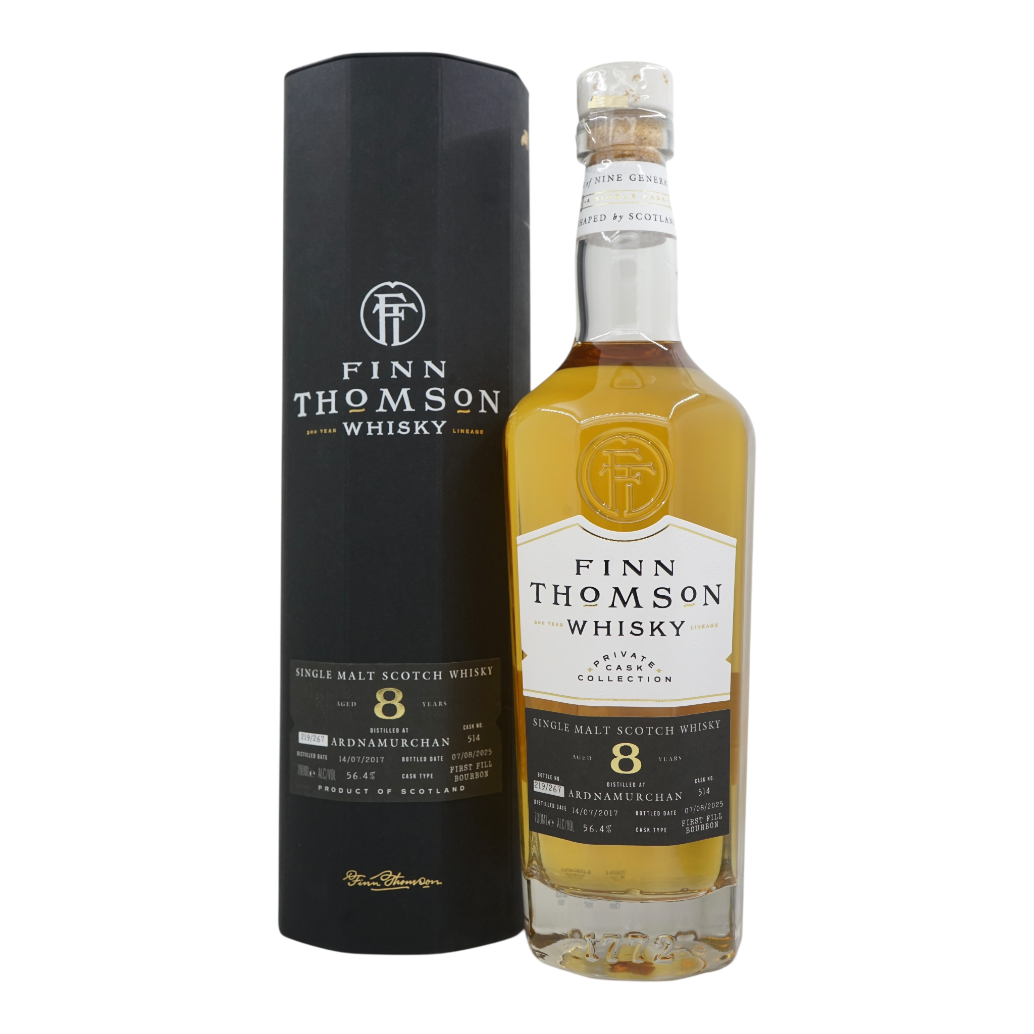 Ardnamurchan 2017/2025 8 Year Old Private Cask Collection Finn Thompson Whisky #514