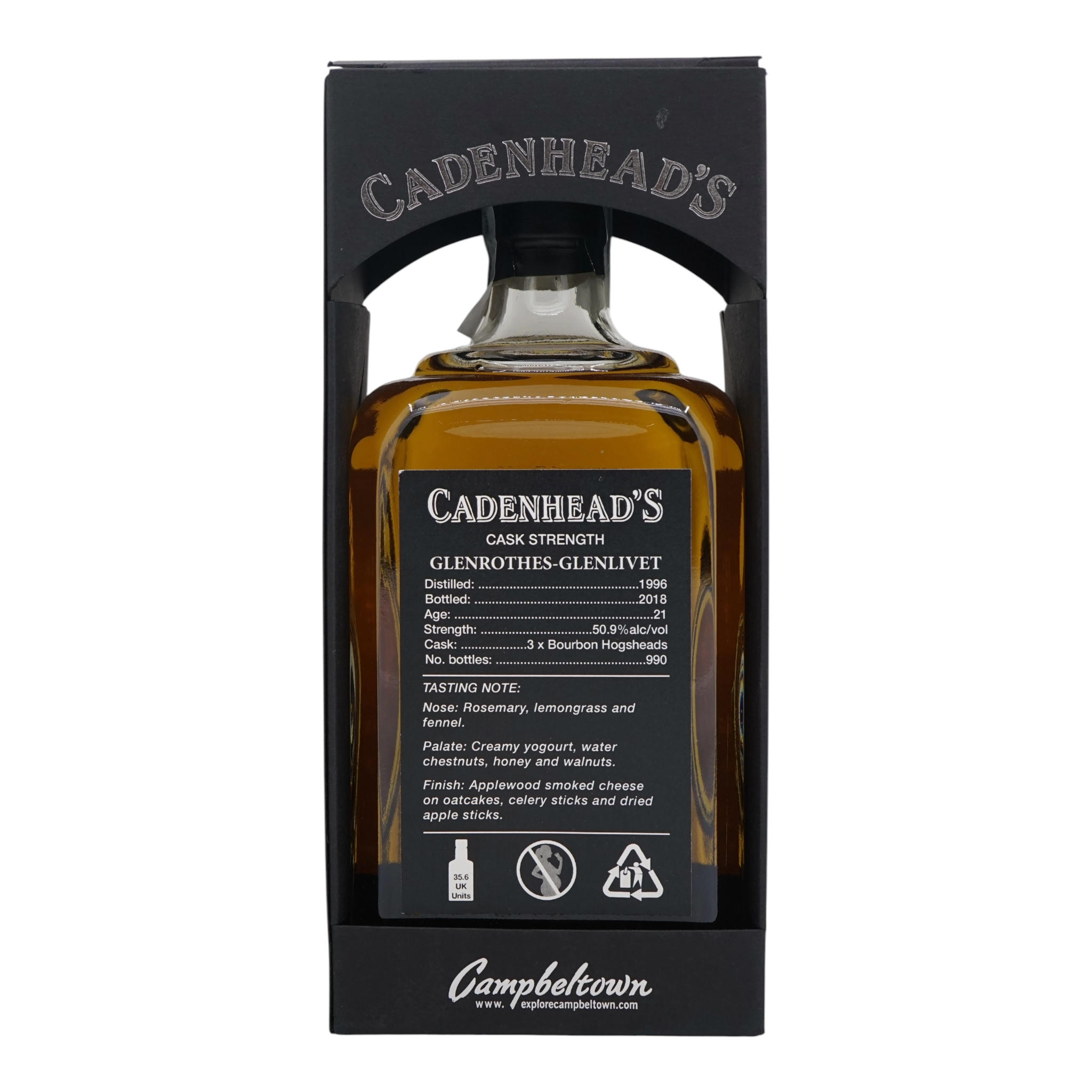 Glenrothes 1996/2018 21 Year Old Single Cask Cadenhead's 50.9%