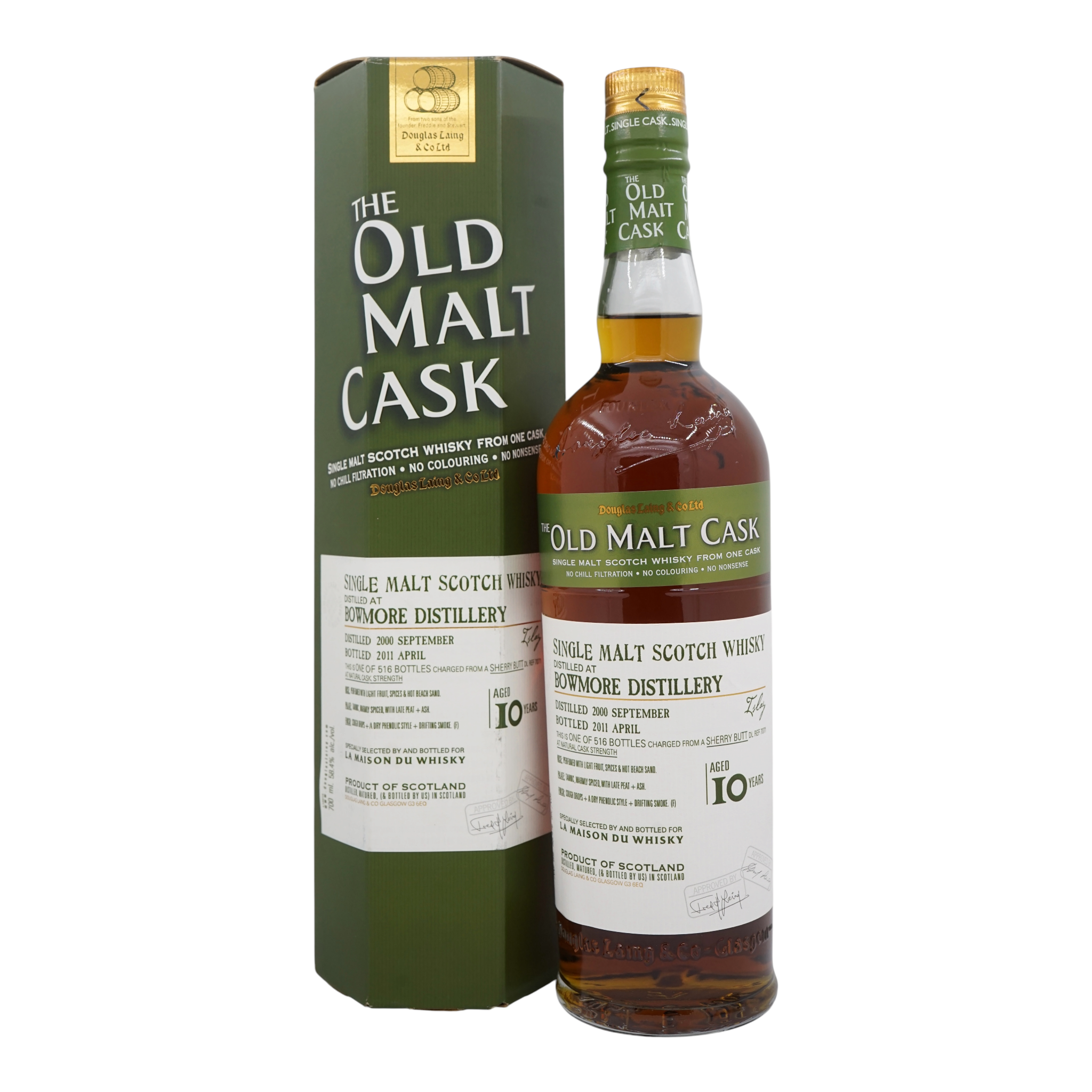 Bowmore 2000/2011 10 Year Old The Old Malt Cask Bottled for LMDW Douglas Laing #DL7071