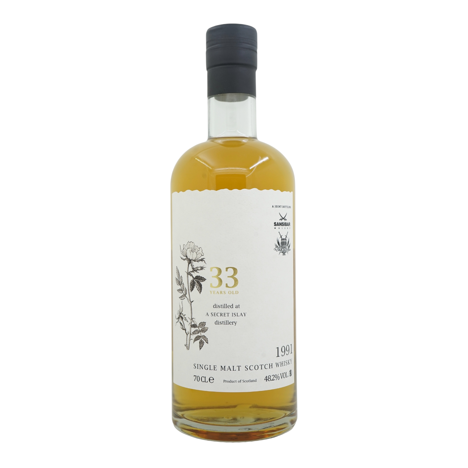 A Secret Islay Distillery 1991/2025 33 Year Old White Label Sansibar