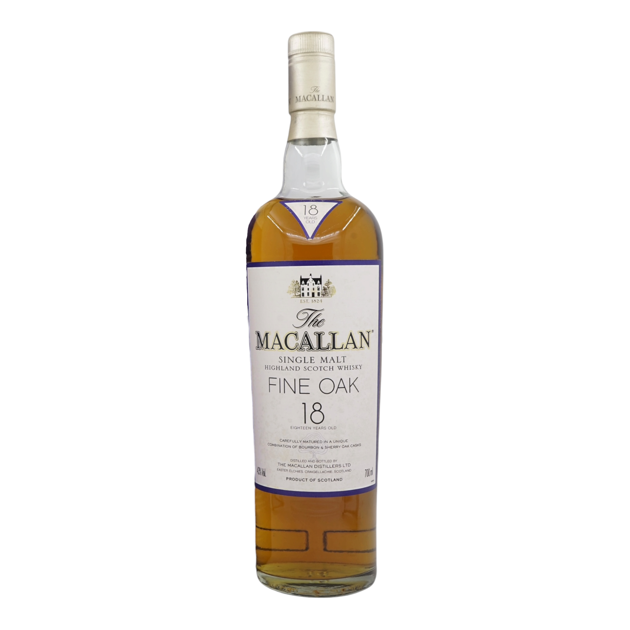 Macallan 18 Year Old Fine Oak - Triple Cask Matured (Old Label, no box)