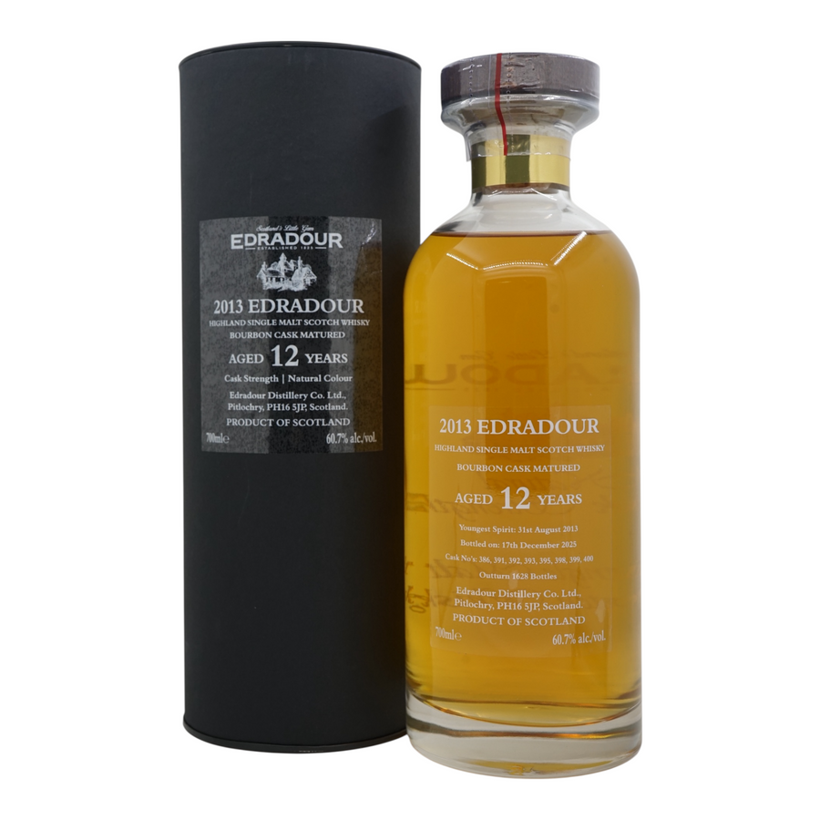 Edradour 2013/2025 12 Year Old Natural Cask Stength #386, 391- 393, 395, 398 - 400