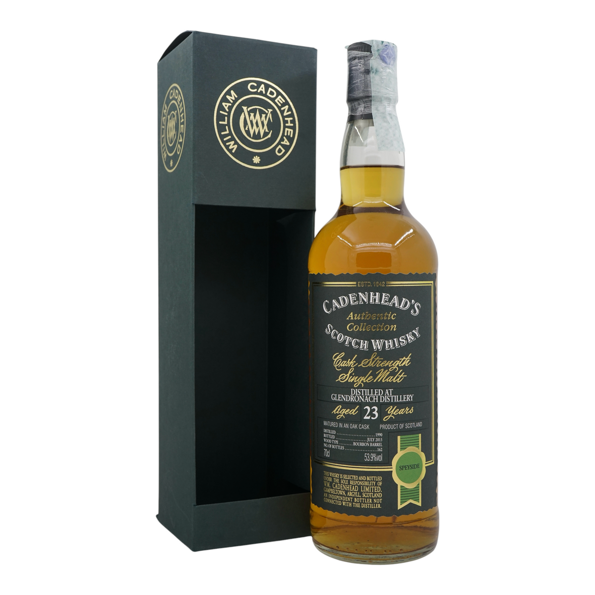 Glendronach 1990/2013 23 Year Old Authentic Collection Cadenhead's 53.9%