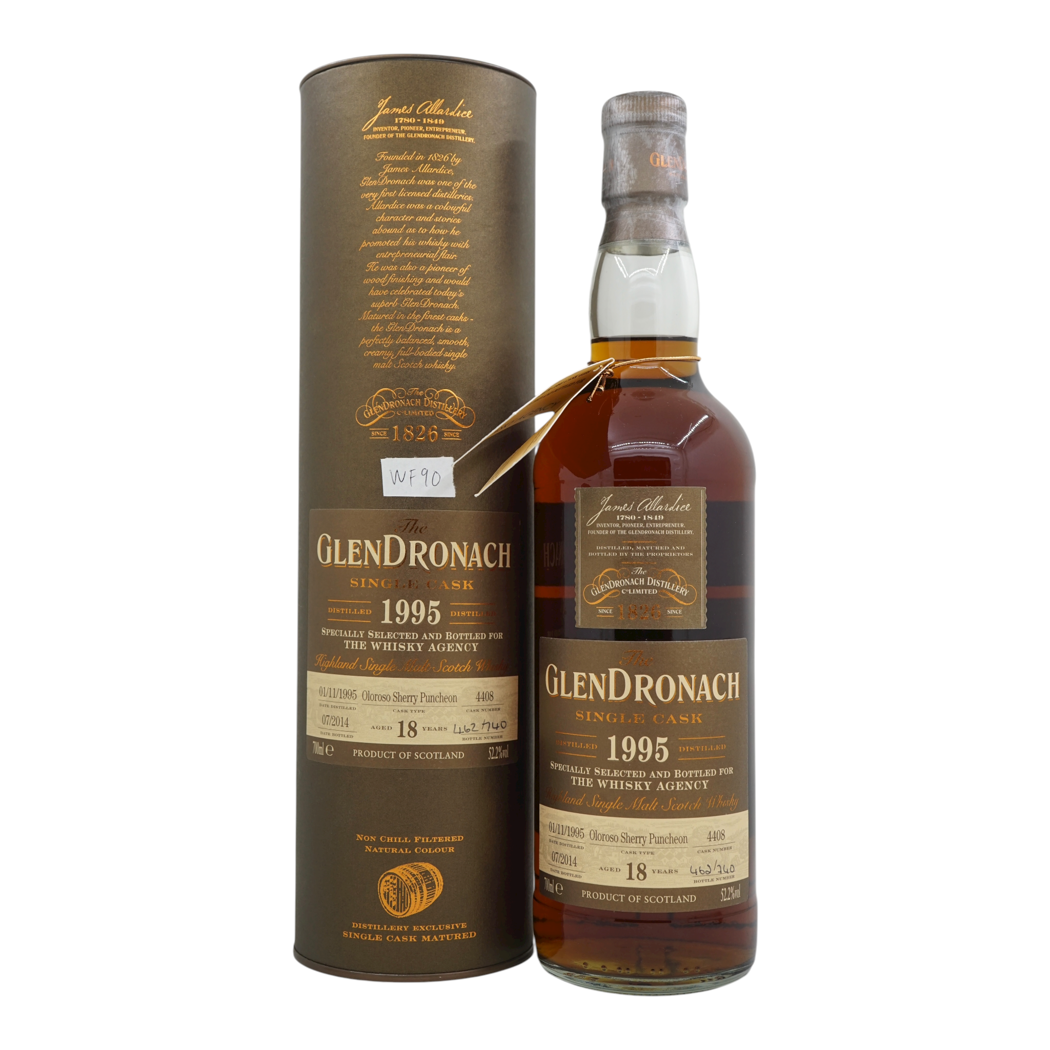 Glendronach 1995/2014 18 Year Old Oloroso Sherry Puncheon #4408