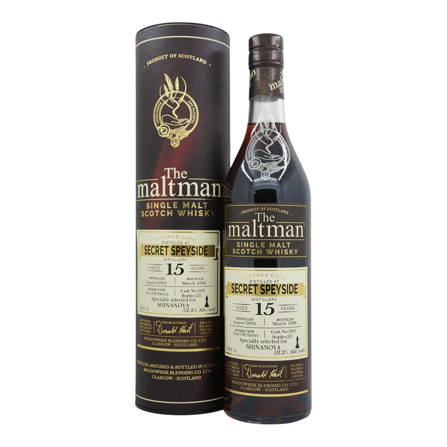 Secret Speyside Distillery 2002/2018 15 Year Old Bottled for Shinanoya The Maltman #1090