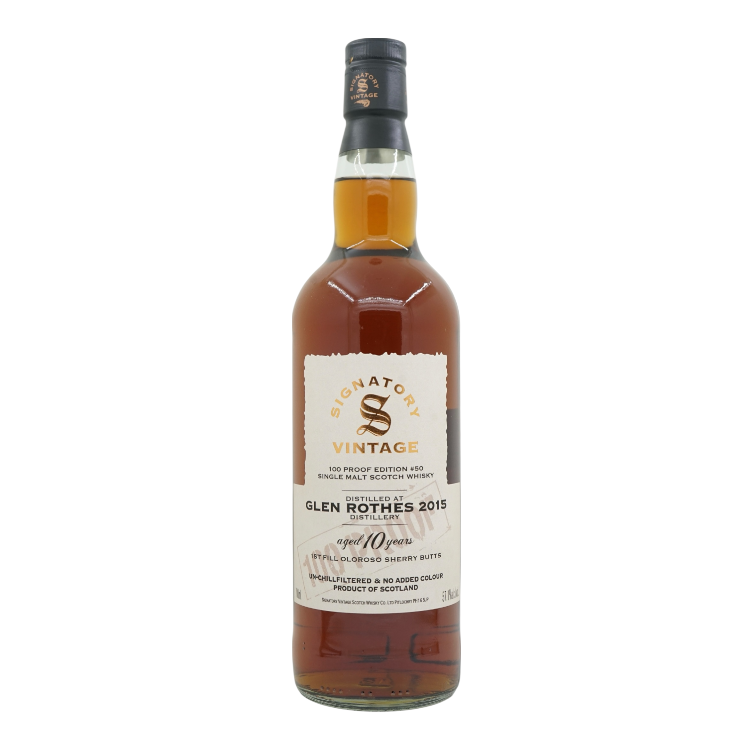 Glenrothes 2015/2025 10 Year Old 100 Proof Edition #50 Signatory Vintage