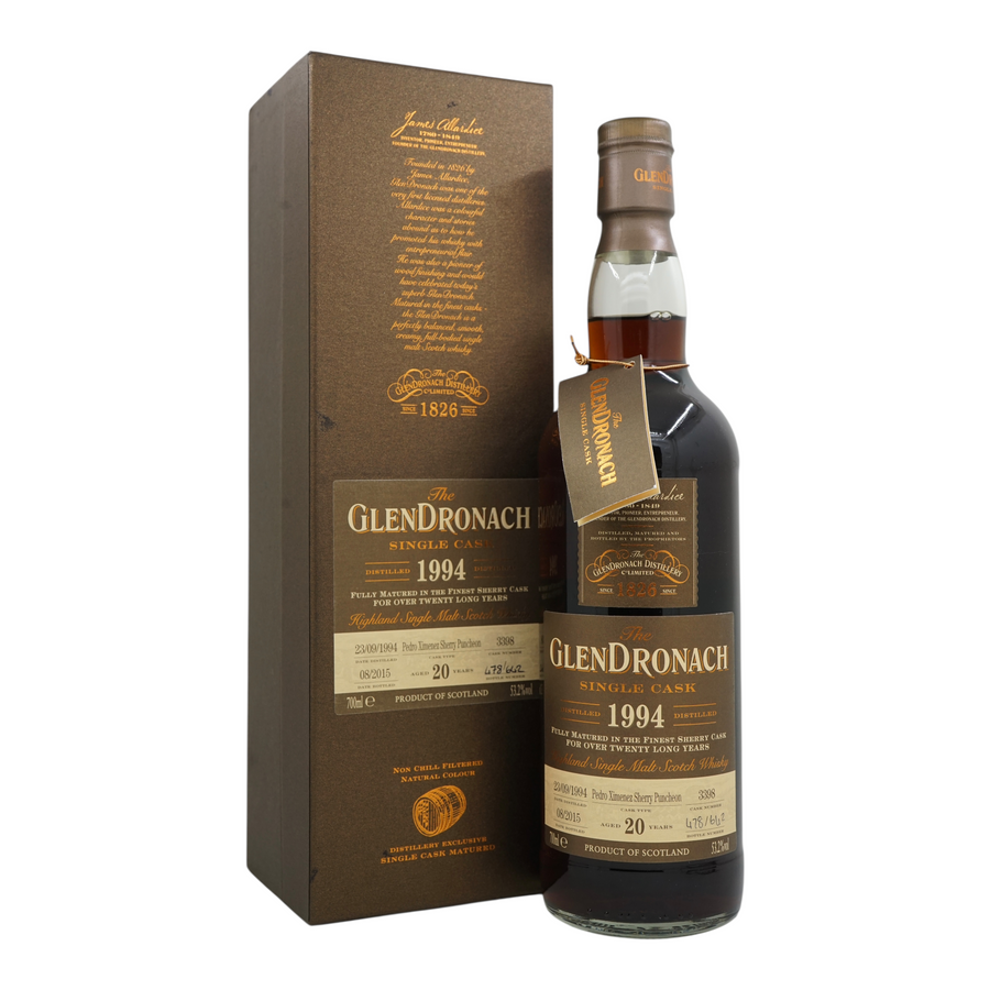 Glendronach 1994/2015 20 Year Old Pedro Ximénez Sherry Puncheon #3398