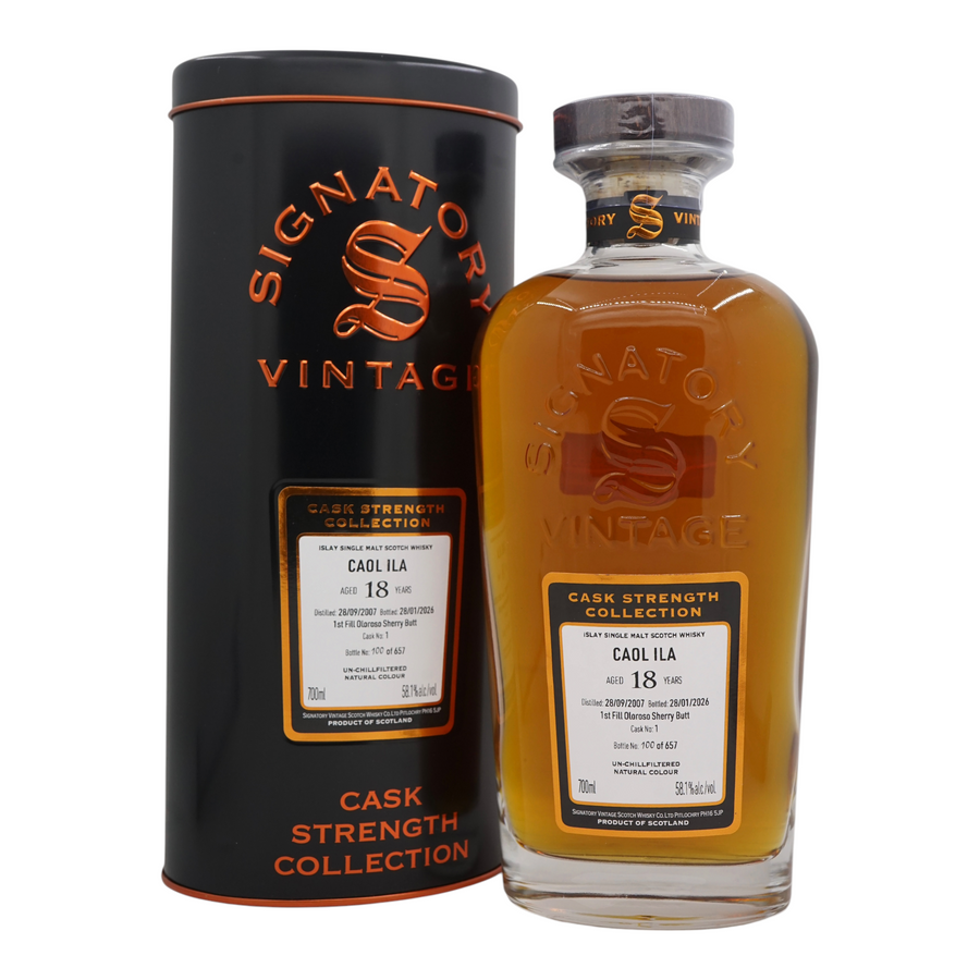 Caol Ila 2007/2026 18 Year Old Cask Strength Collection Signatory Vintage #1