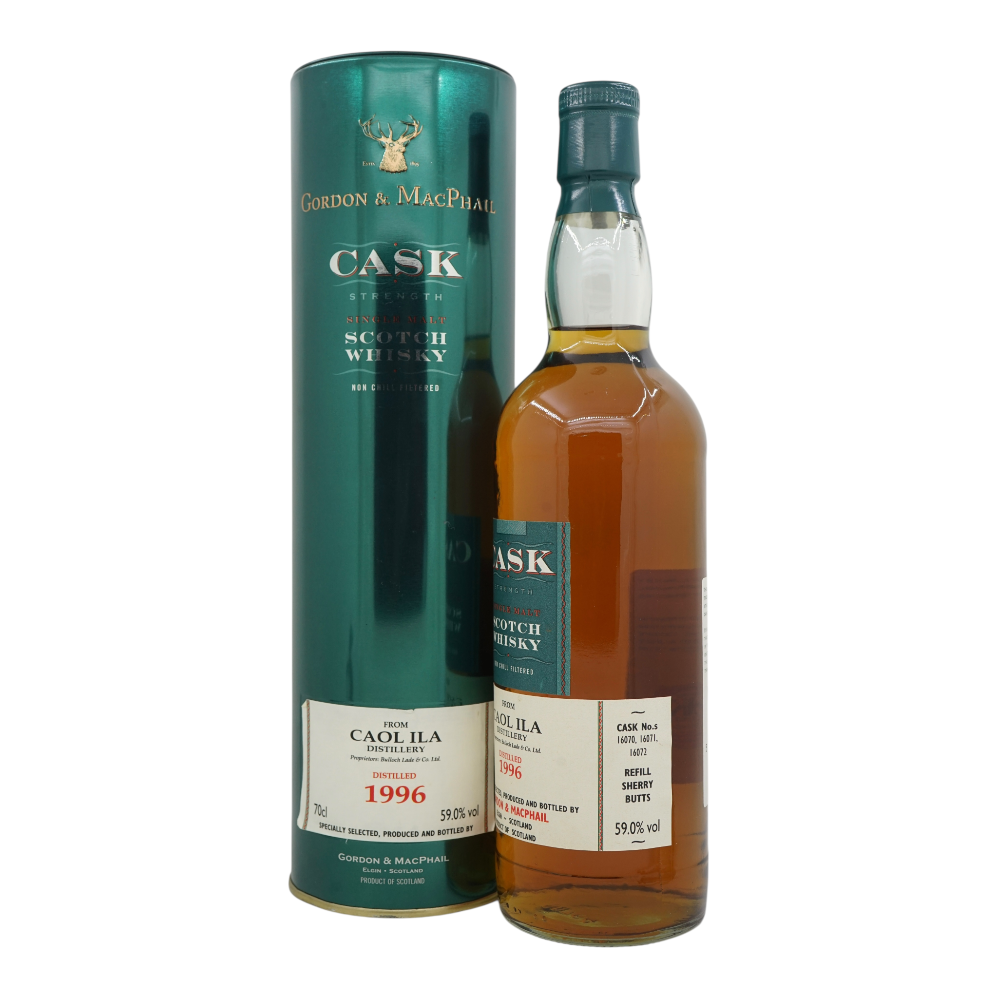 Caol Ila 1996/2007 10 Year Old Cask Strength Gordon & MacPhail #16070-72