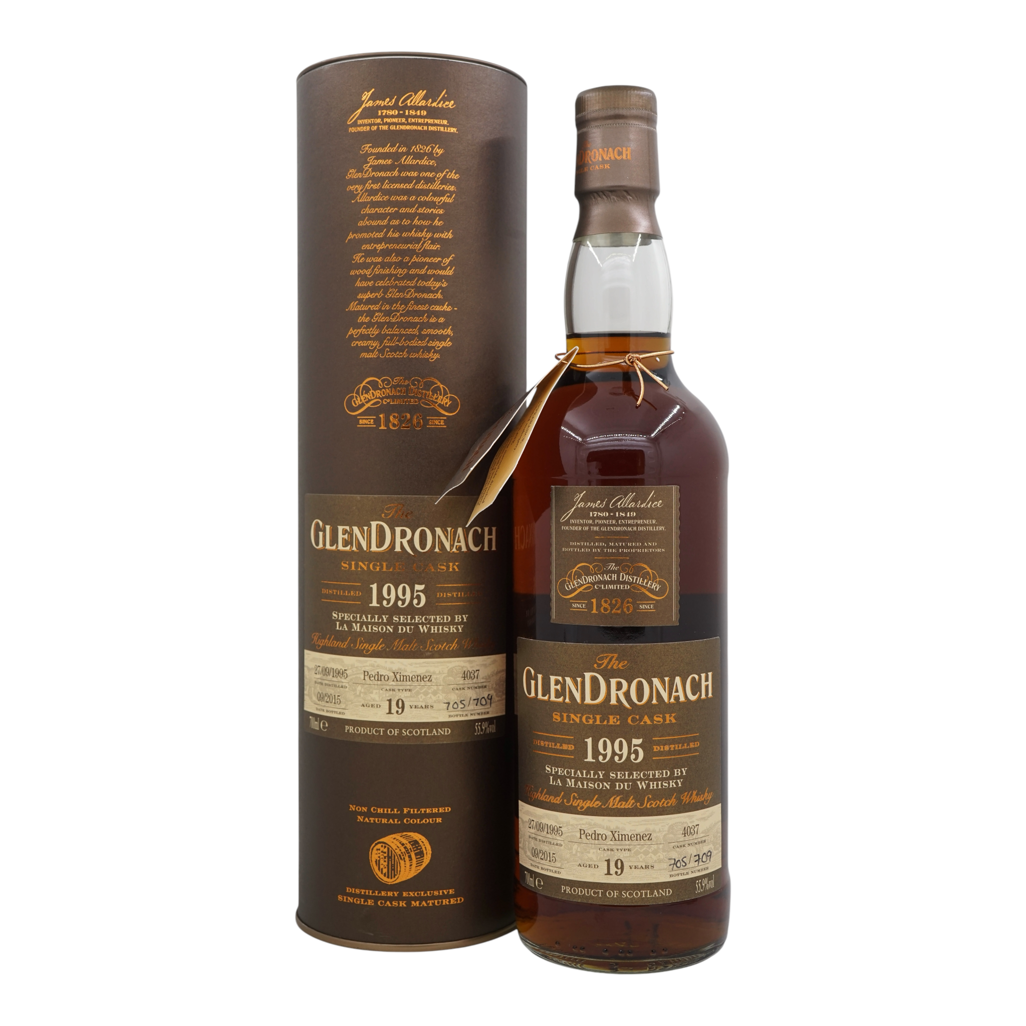 Glendronach 1995/2015 19 Year Old Pedro Ximénez Sherry Cask Bottled for LMDW #4037