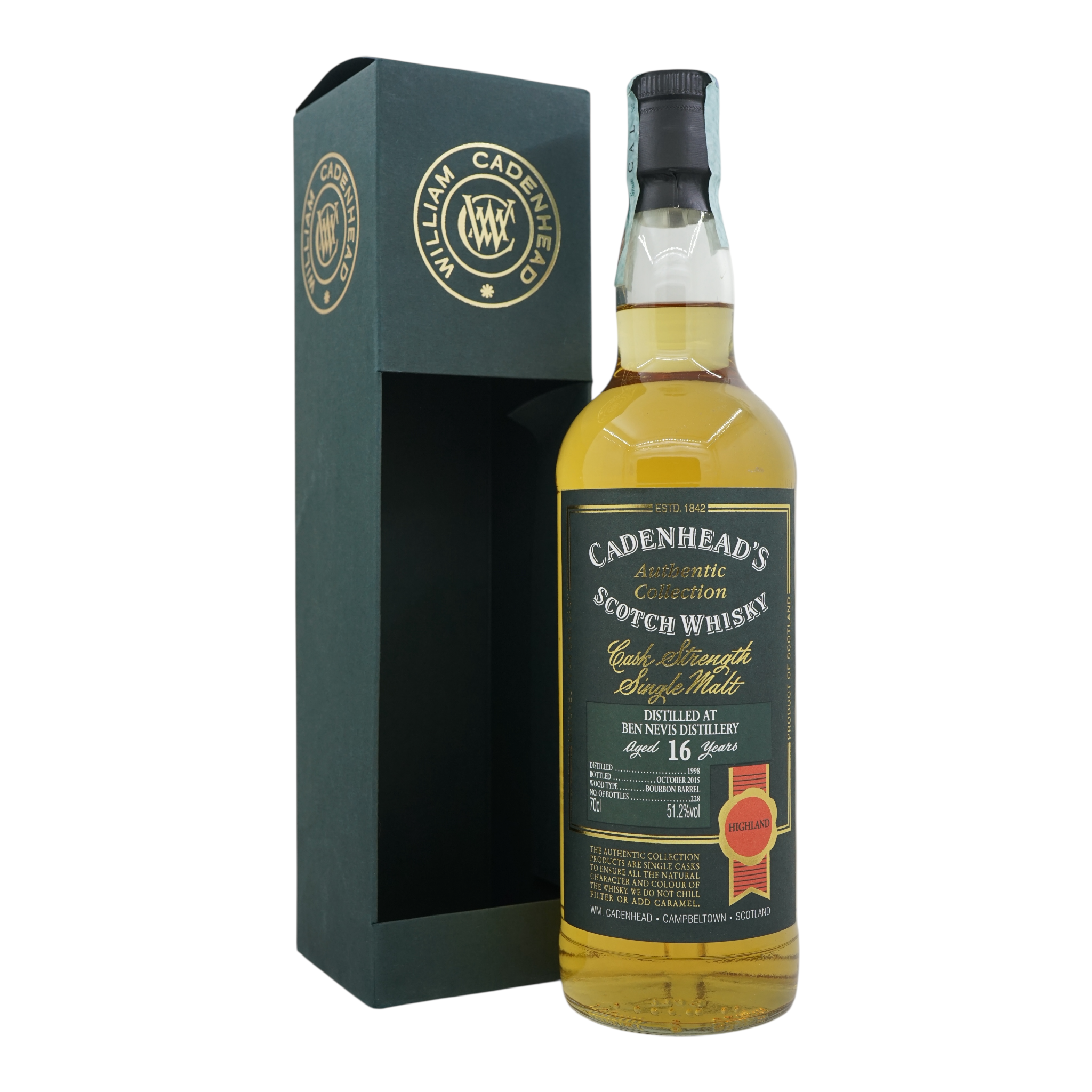 Ben Nevis 1998/2015 16 Year Old Authentic Collection Cadenhead's 51.2%