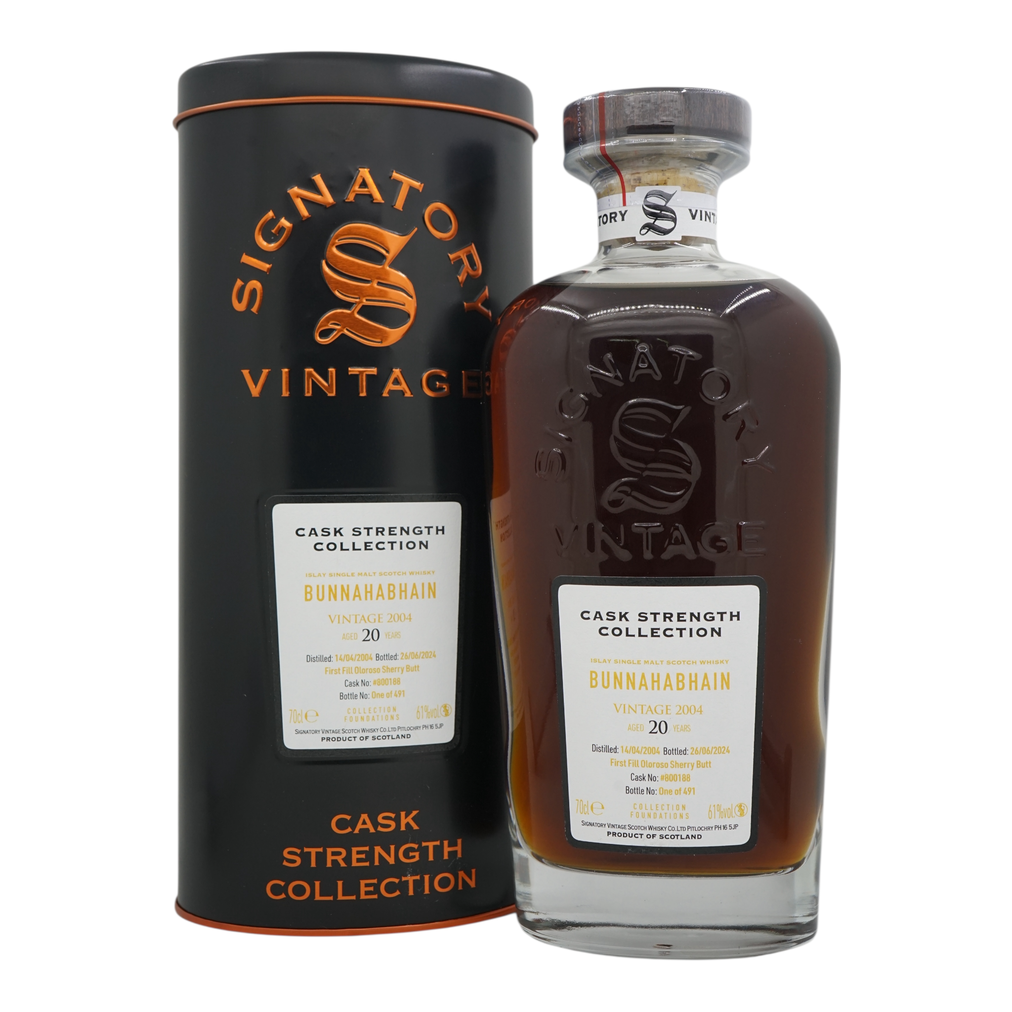 Bunnahabhain 2004/2024 20 Year Old Cask Strength Collection - LMDW Signatory Vintage #800188