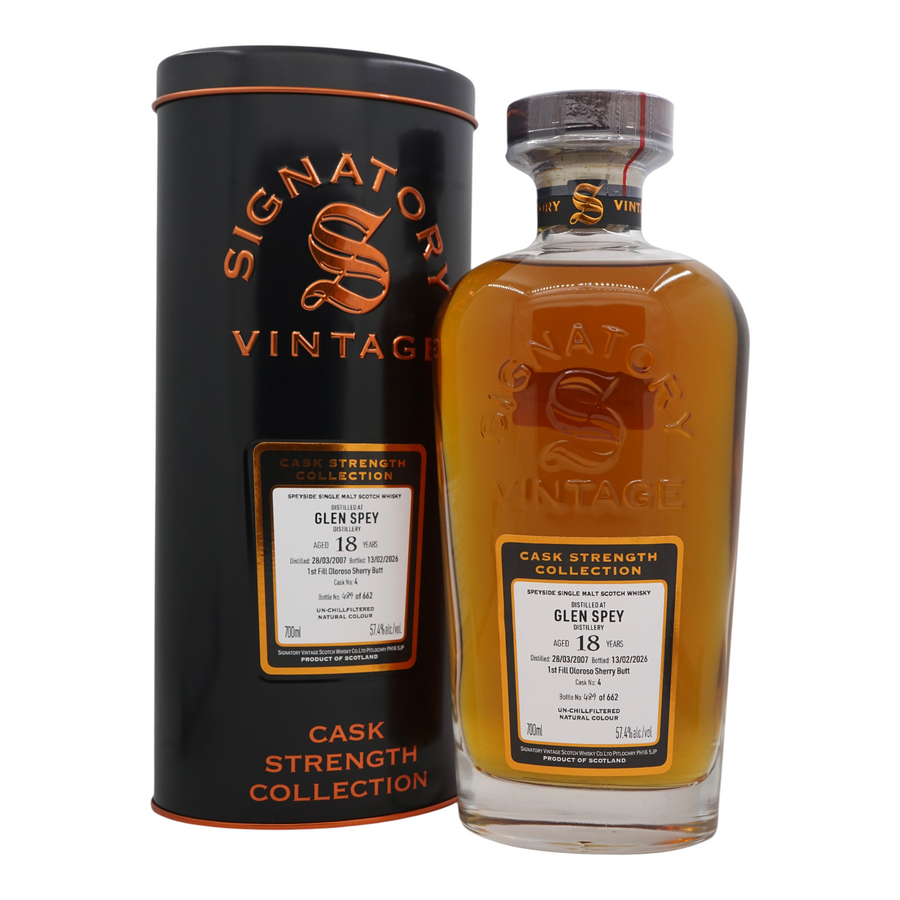 Glen Spey 2007/2026 18 Year Old Cask Strength Collection Signatory Vintage #4